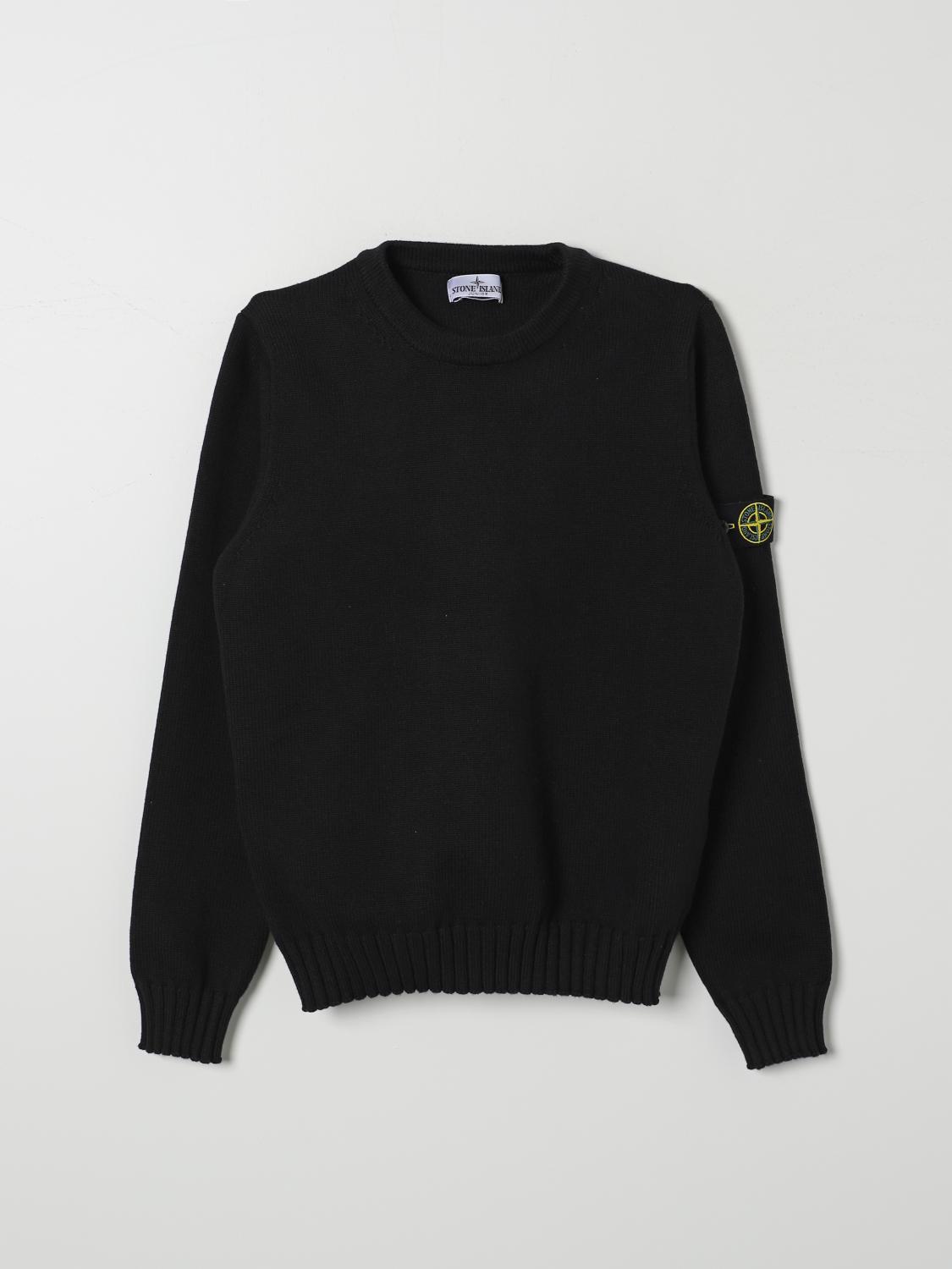 Stone Island Sweater Junior Kids Color Black In Schwarz