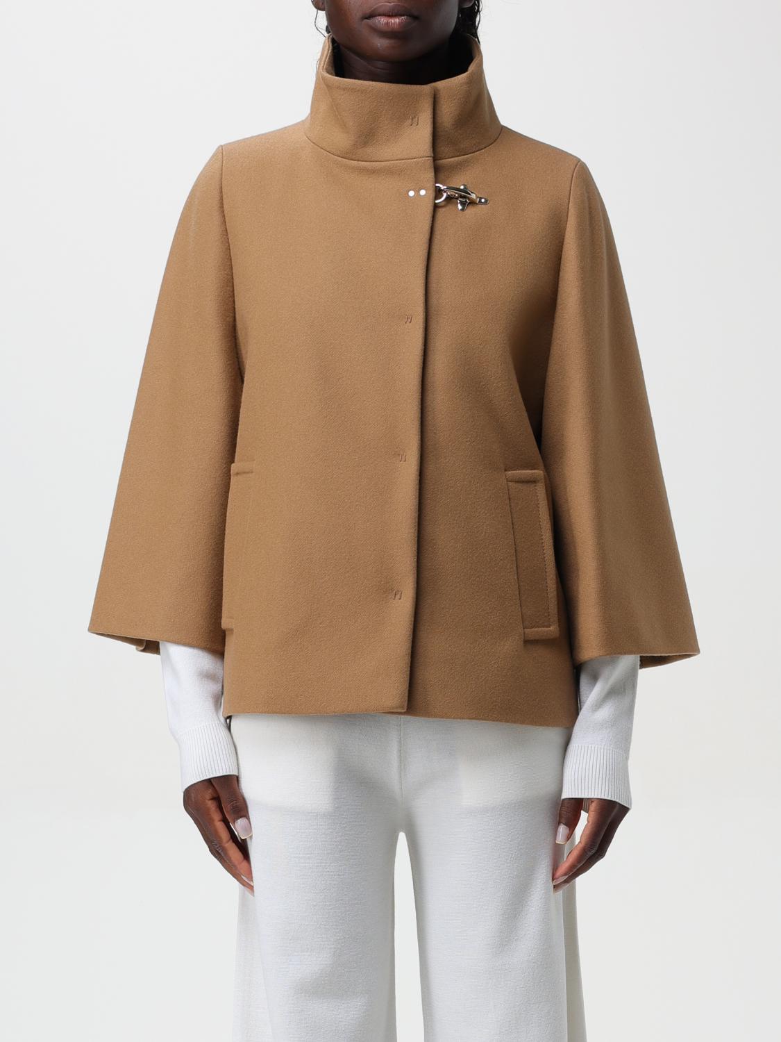 Shop Fay Coat  Woman Color Hazel In Haselnuss