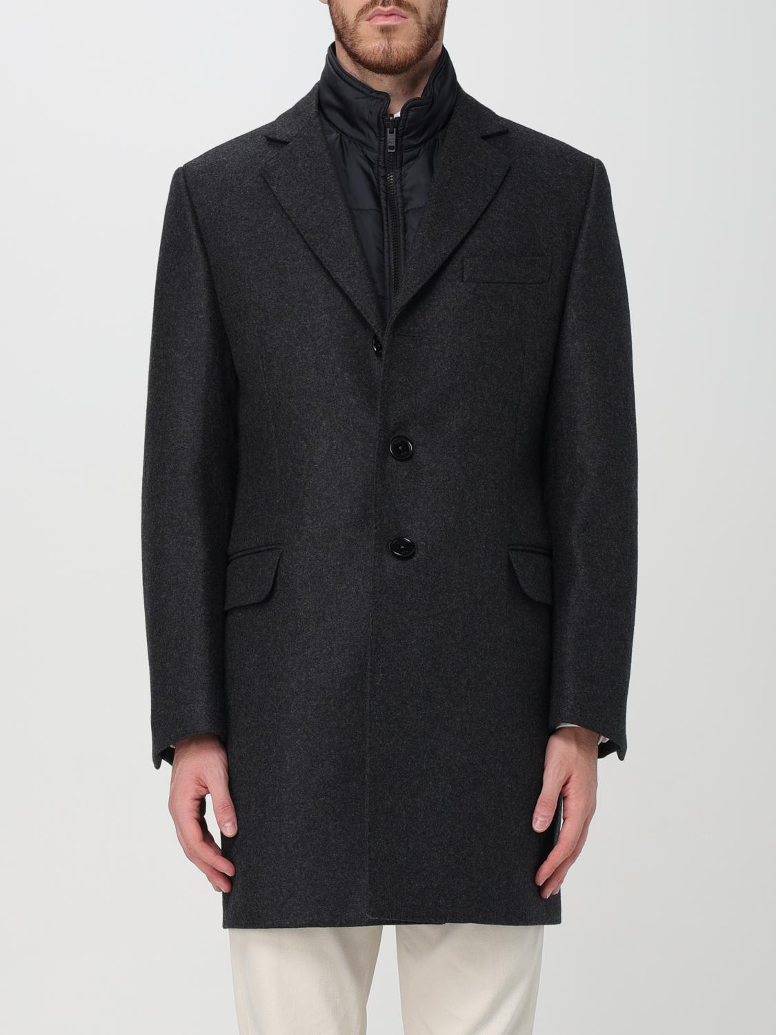 Fay Easy Db Single-breasted Layered Coat In Grau