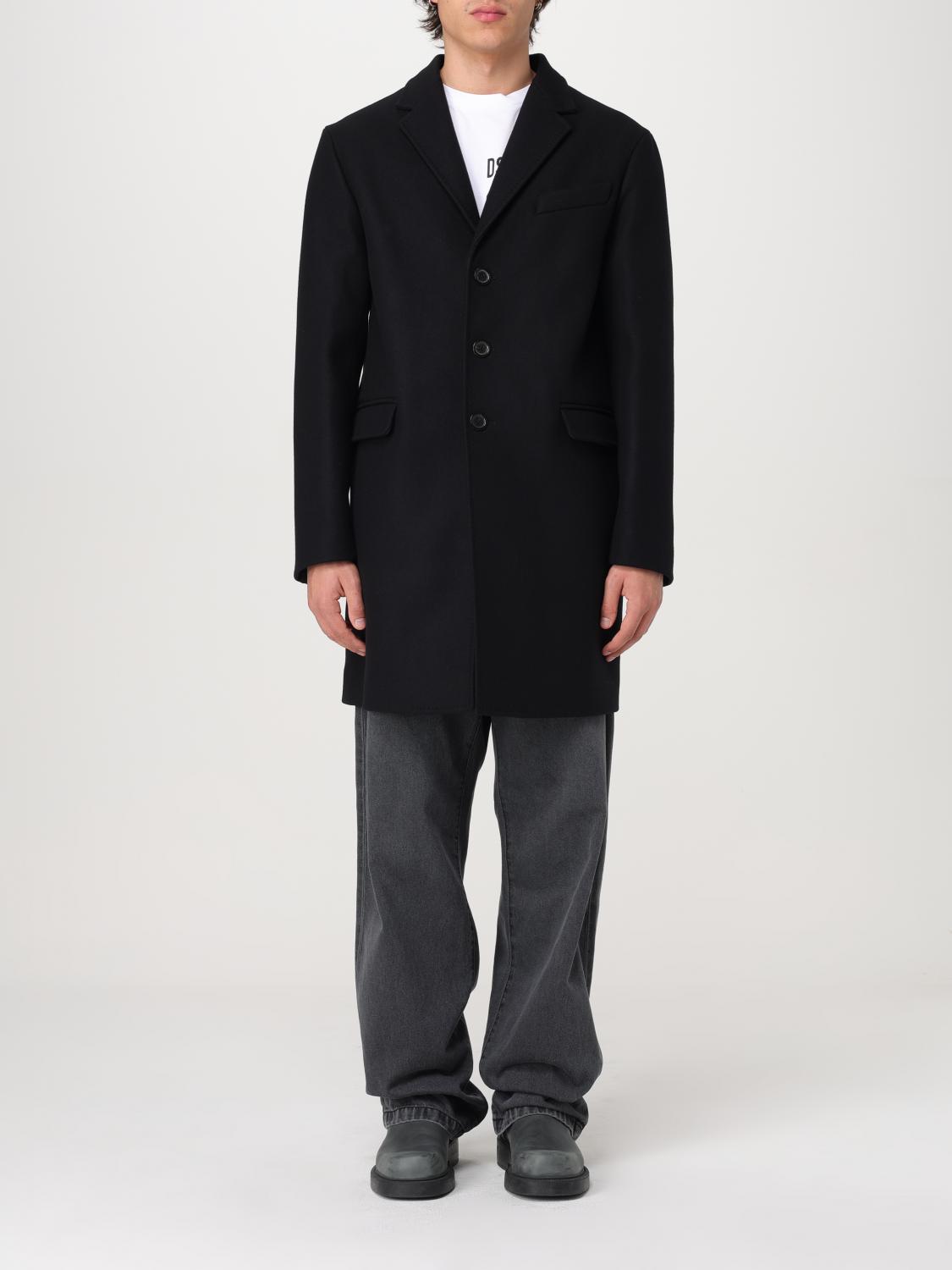 Coat DSQUARED2 Men color Black