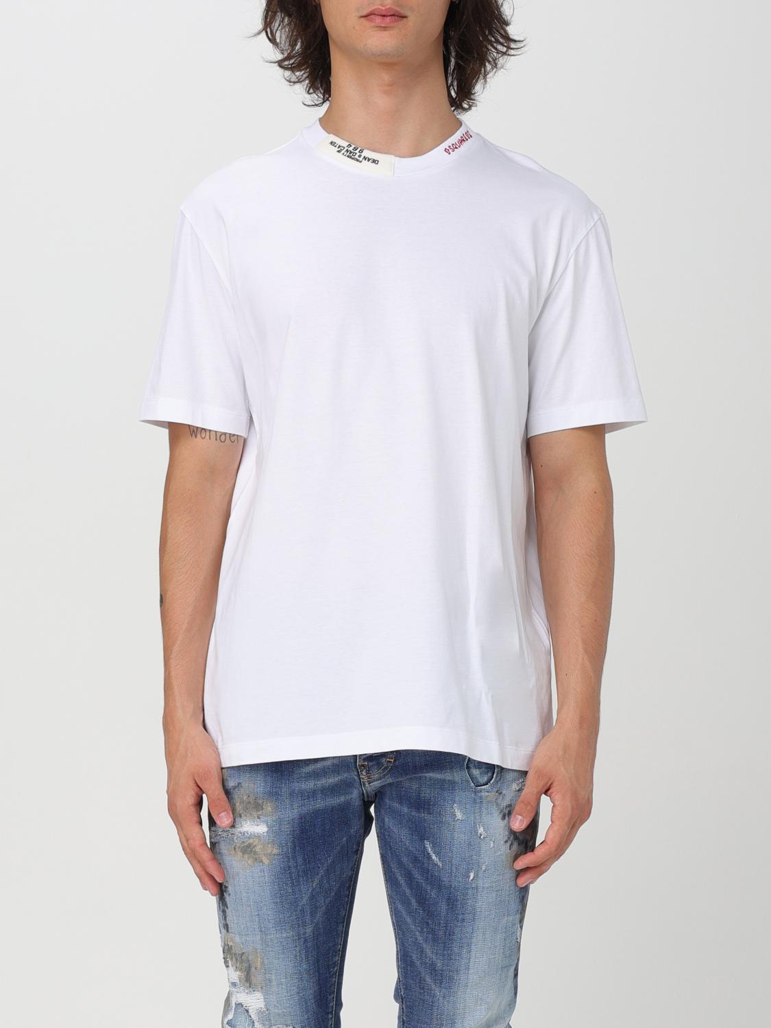 Shop Dsquared2 T-shirt  Men Color White In Weiss