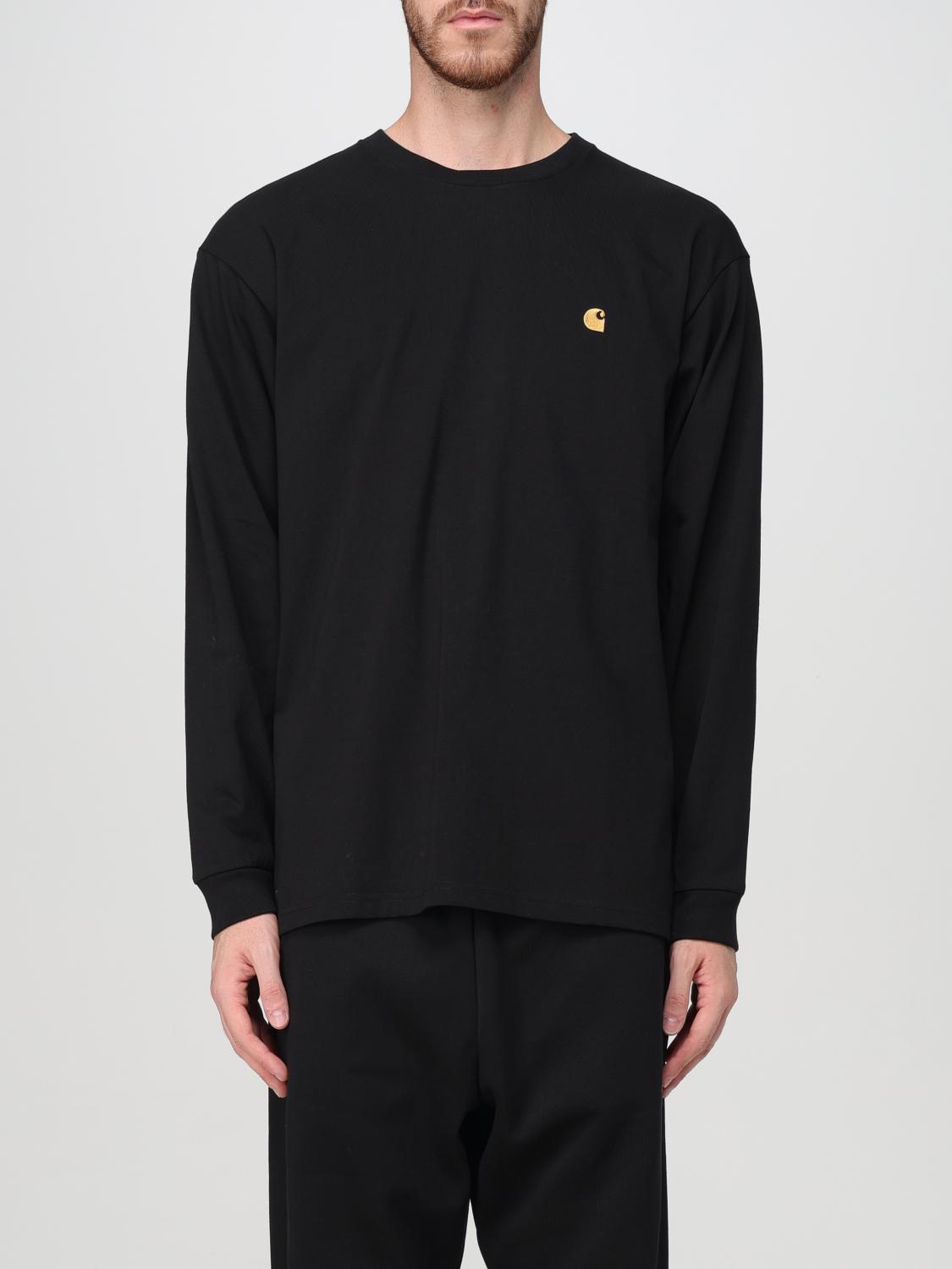 Carhartt Black Chase Long Sleeve T-shirt In Schwarz