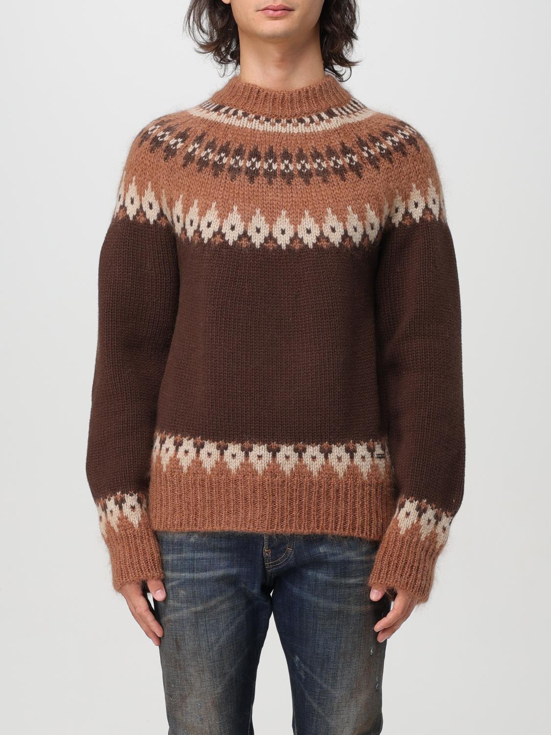 Shop Dsquared2 Sweater  Men Color Brown In Braun