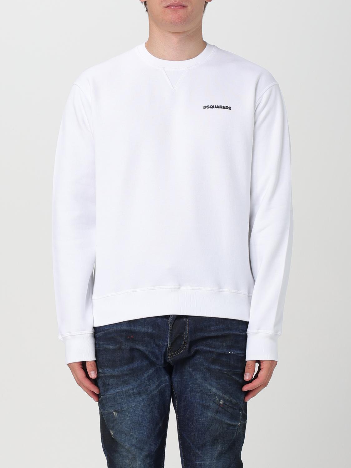 Shop Dsquared2 Sweatshirt  Men Color White In Weiss