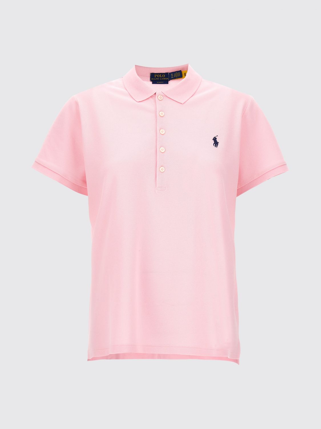 Polo Ralph Lauren Julie Slim Fit Five Button Polo Shirt In Pink