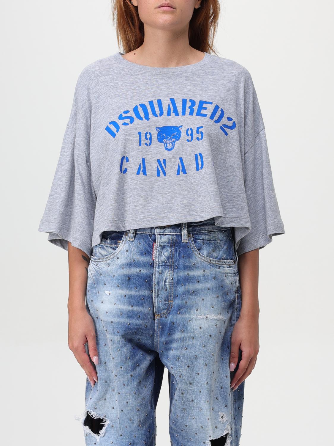 Dsquared2 T-shirt Woman Color Grey In Grau