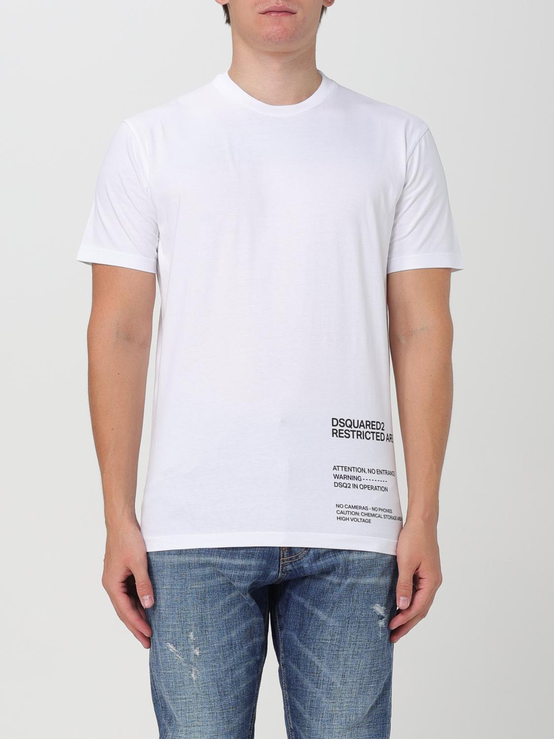 Shop Dsquared2 T-shirt  Men Color White In Weiss