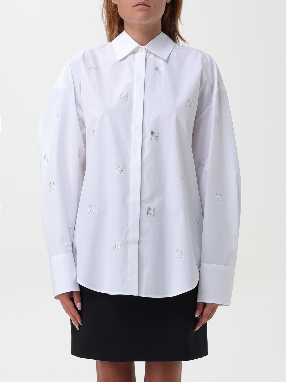 Shop Msgm Shirt  Woman Color White In Weiss