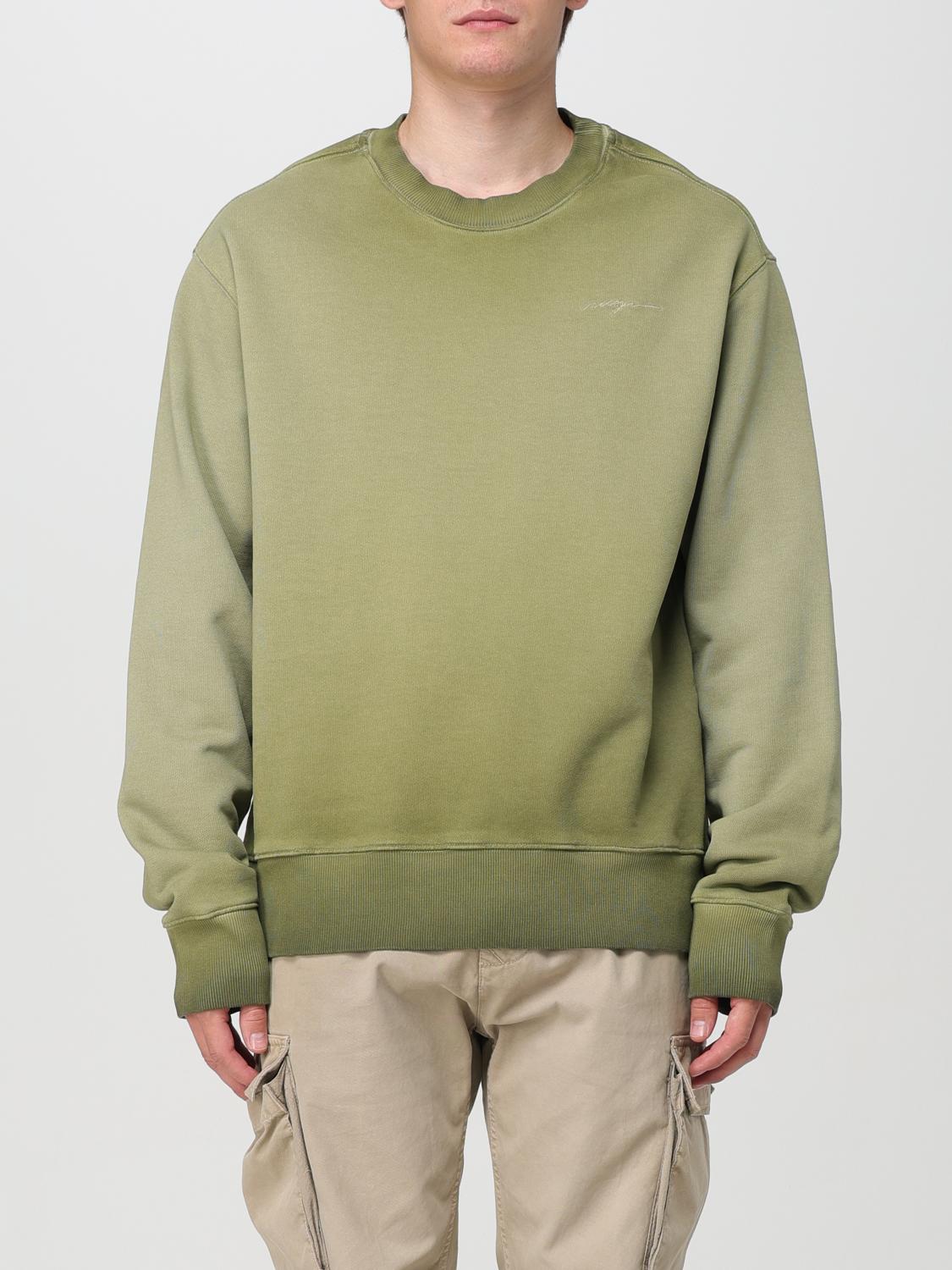 Msgm Washed Out Jersey Sweatshirt In Grün