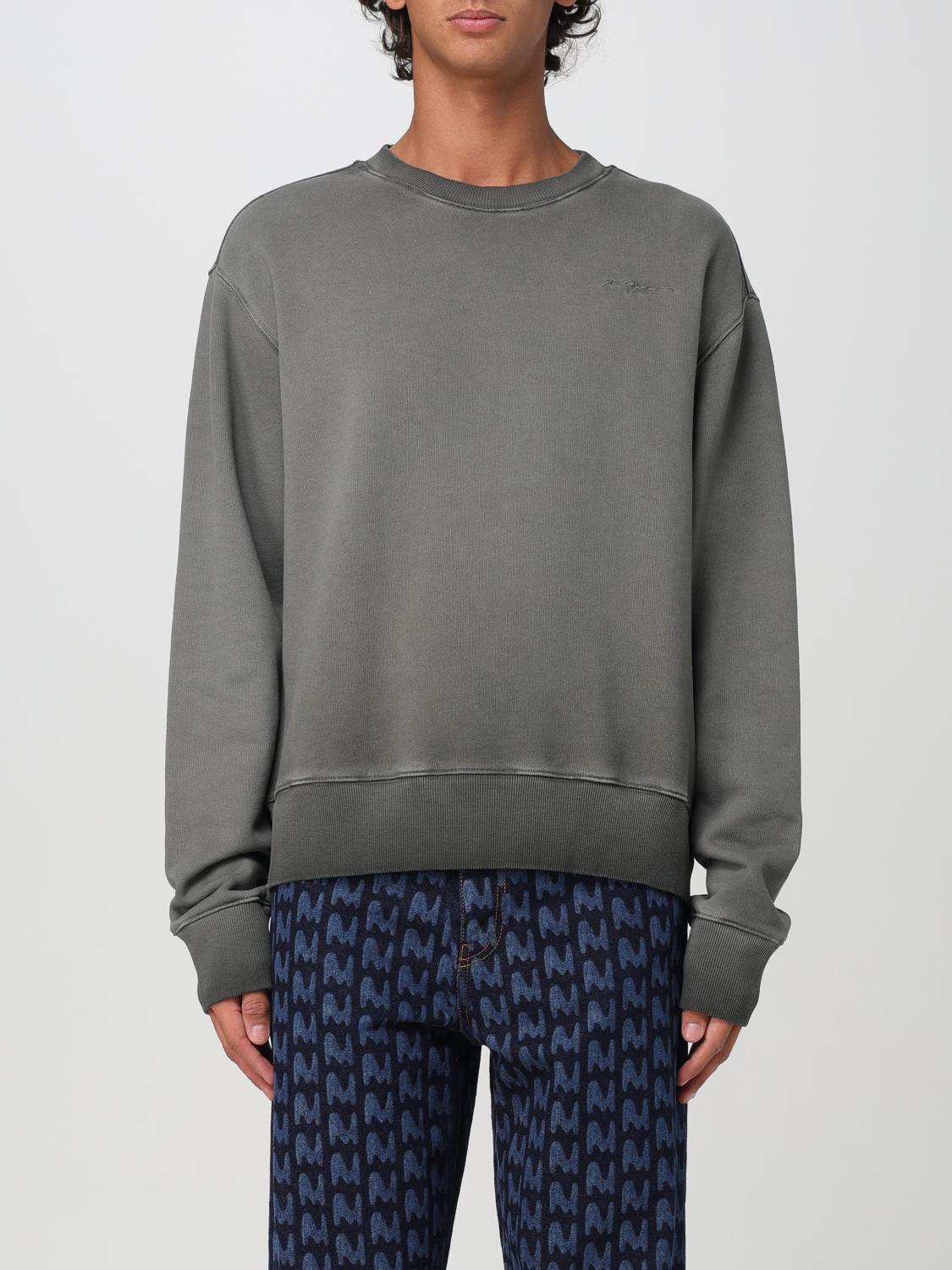 Msgm Sweatshirt Men Color Charcoal In Charcoal