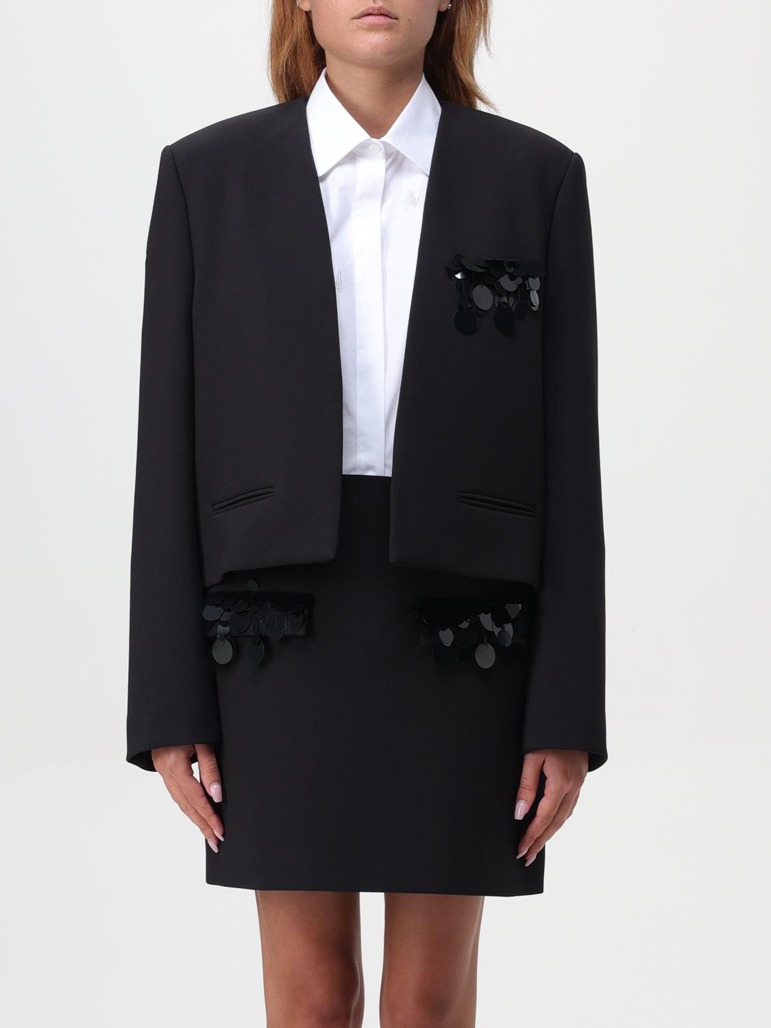 Shop Msgm Jacket  Woman Color Black In Schwarz