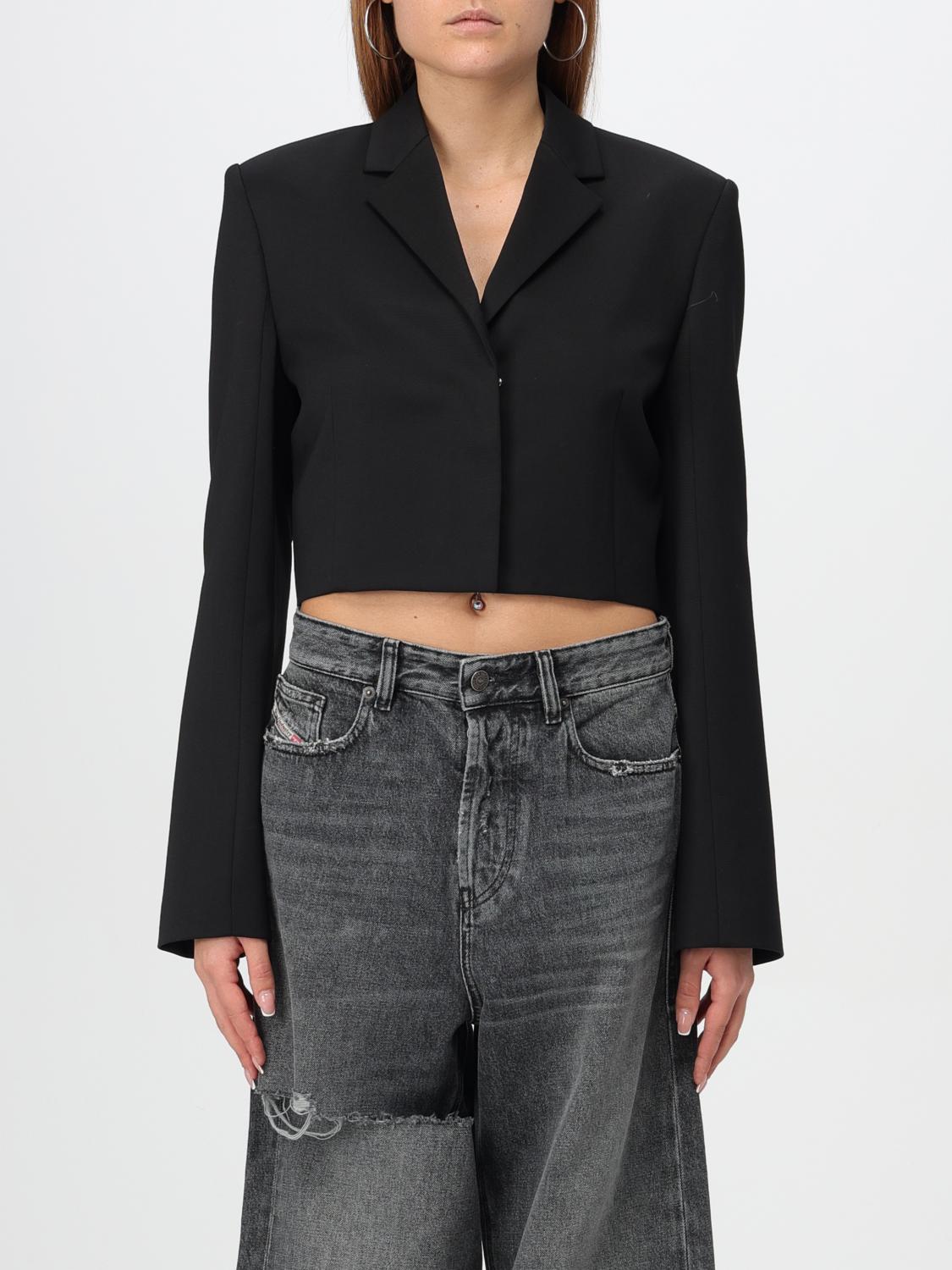 Shop Diesel Blazer  Woman Color Black In Schwarz