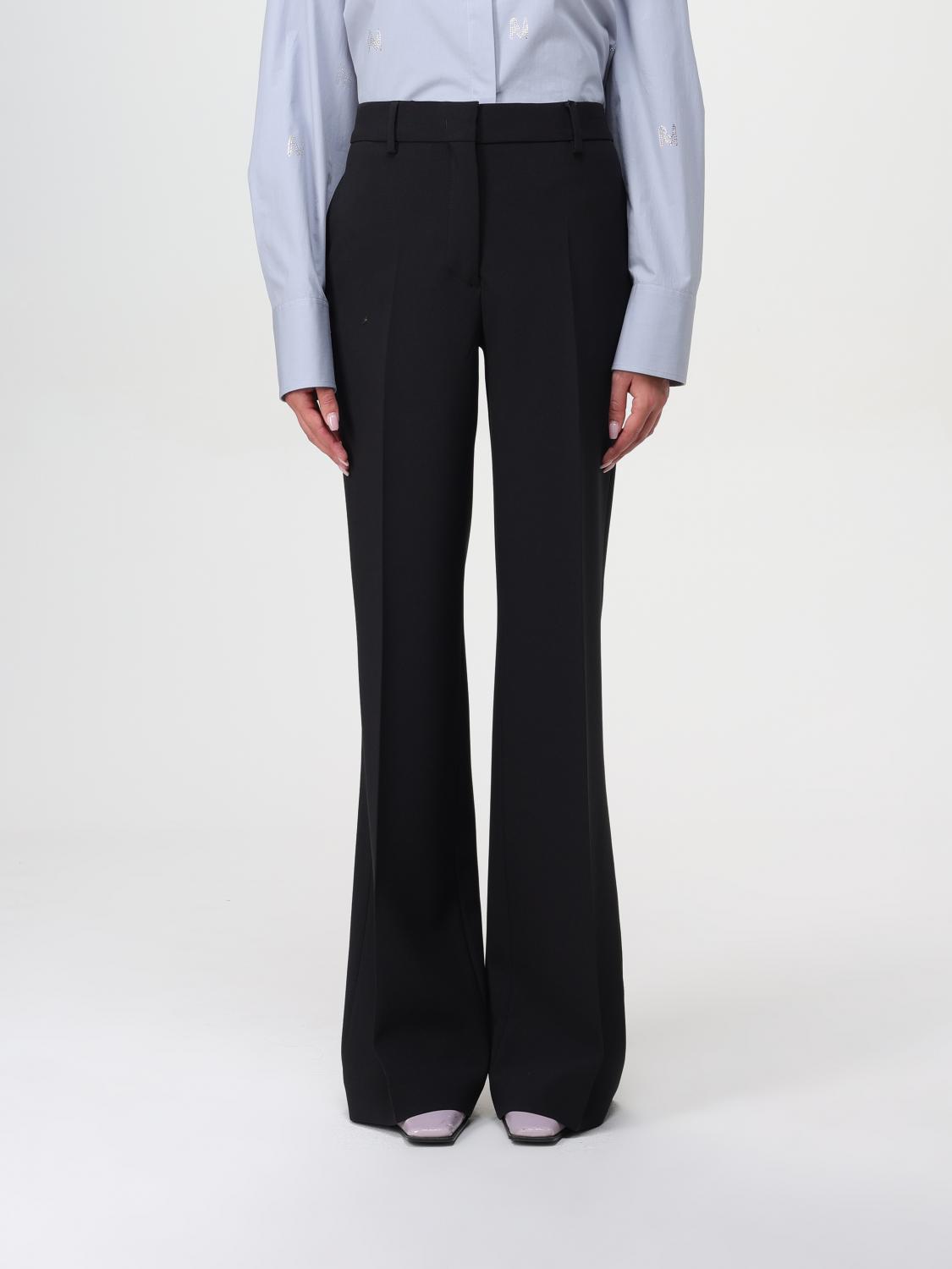 Shop Msgm Pants  Woman Color Black In Schwarz