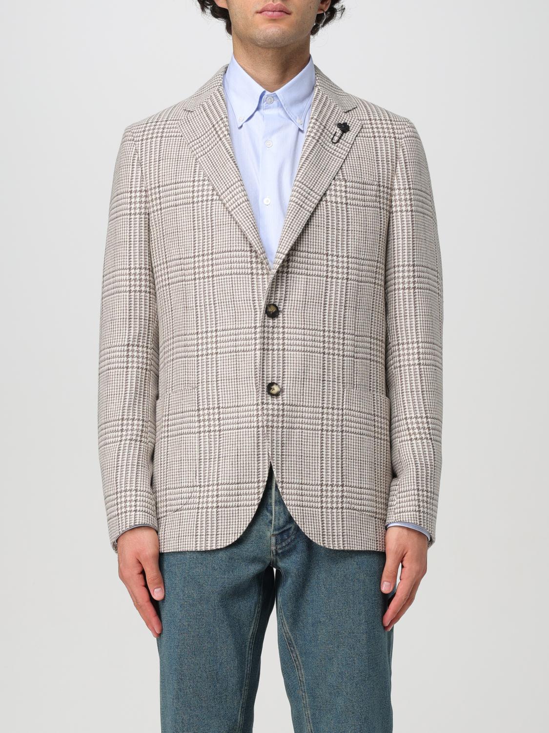 Shop Lardini Blazer  Men Color Beige