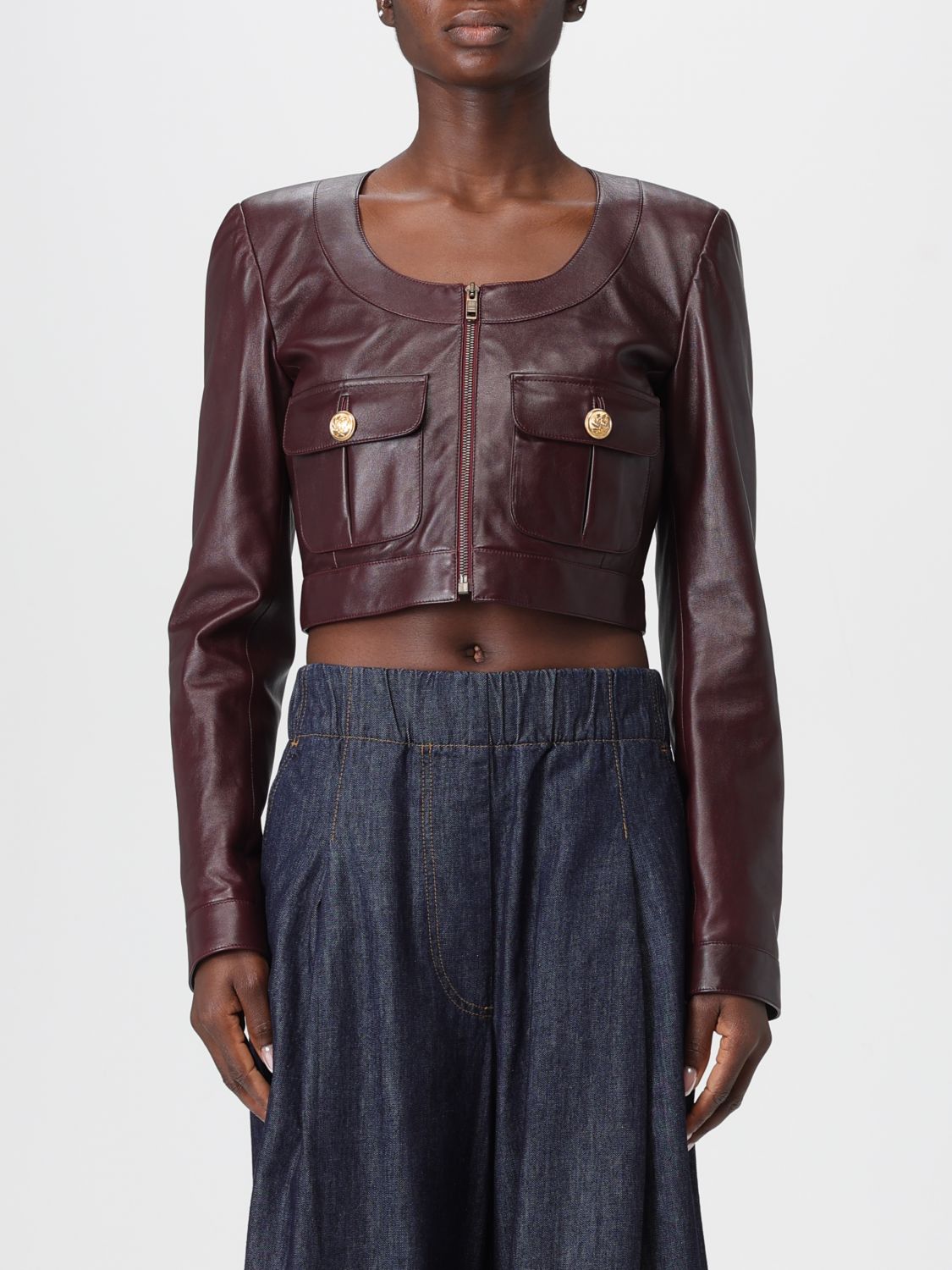 Chloé Jacket  Woman Color Brown In Burgundy