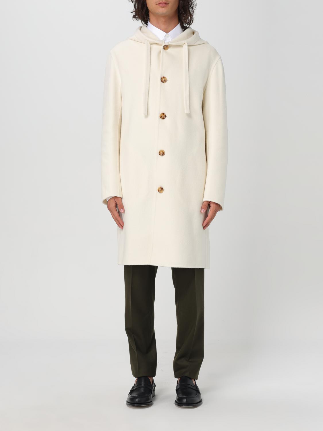 Shop Lardini Coat  Men Color White In Weiss