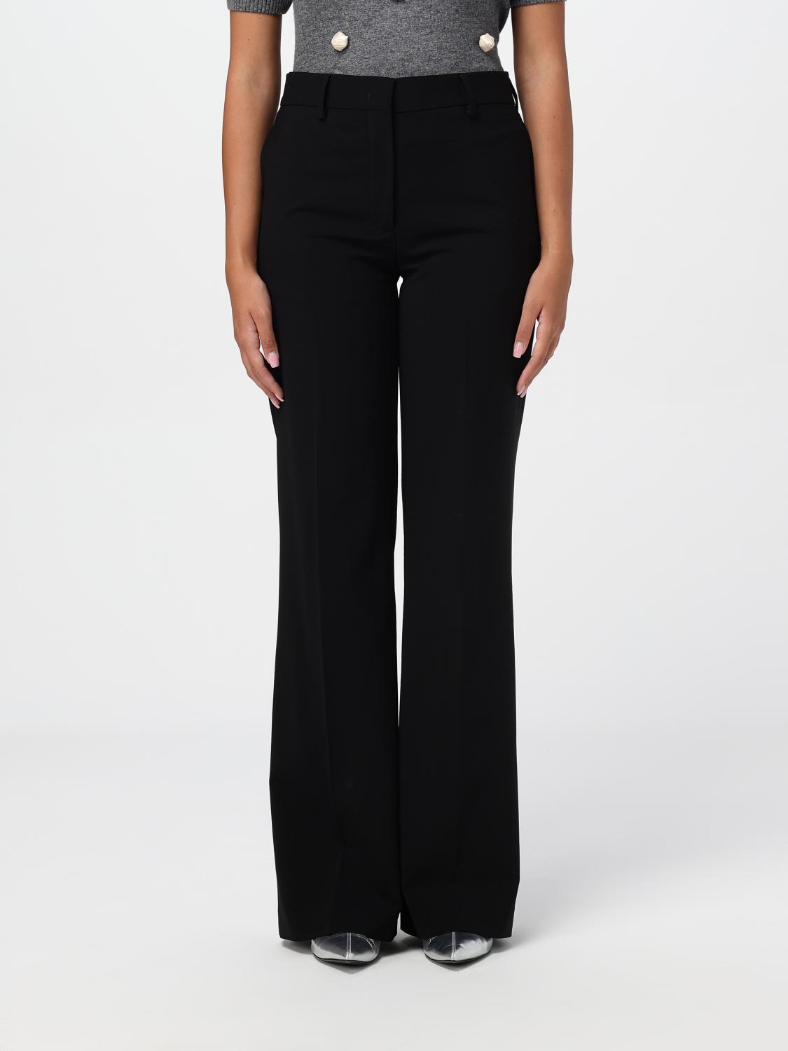 Shop Msgm Pants  Woman Color Black In Schwarz