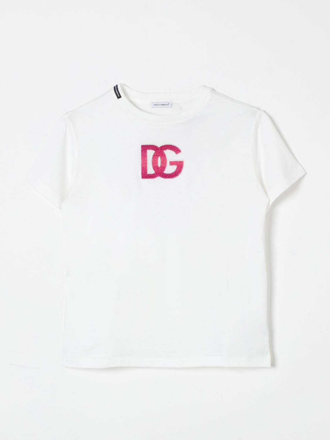 Dolce & Gabbana Cotton Logo-embellished T-shirt In Weiss