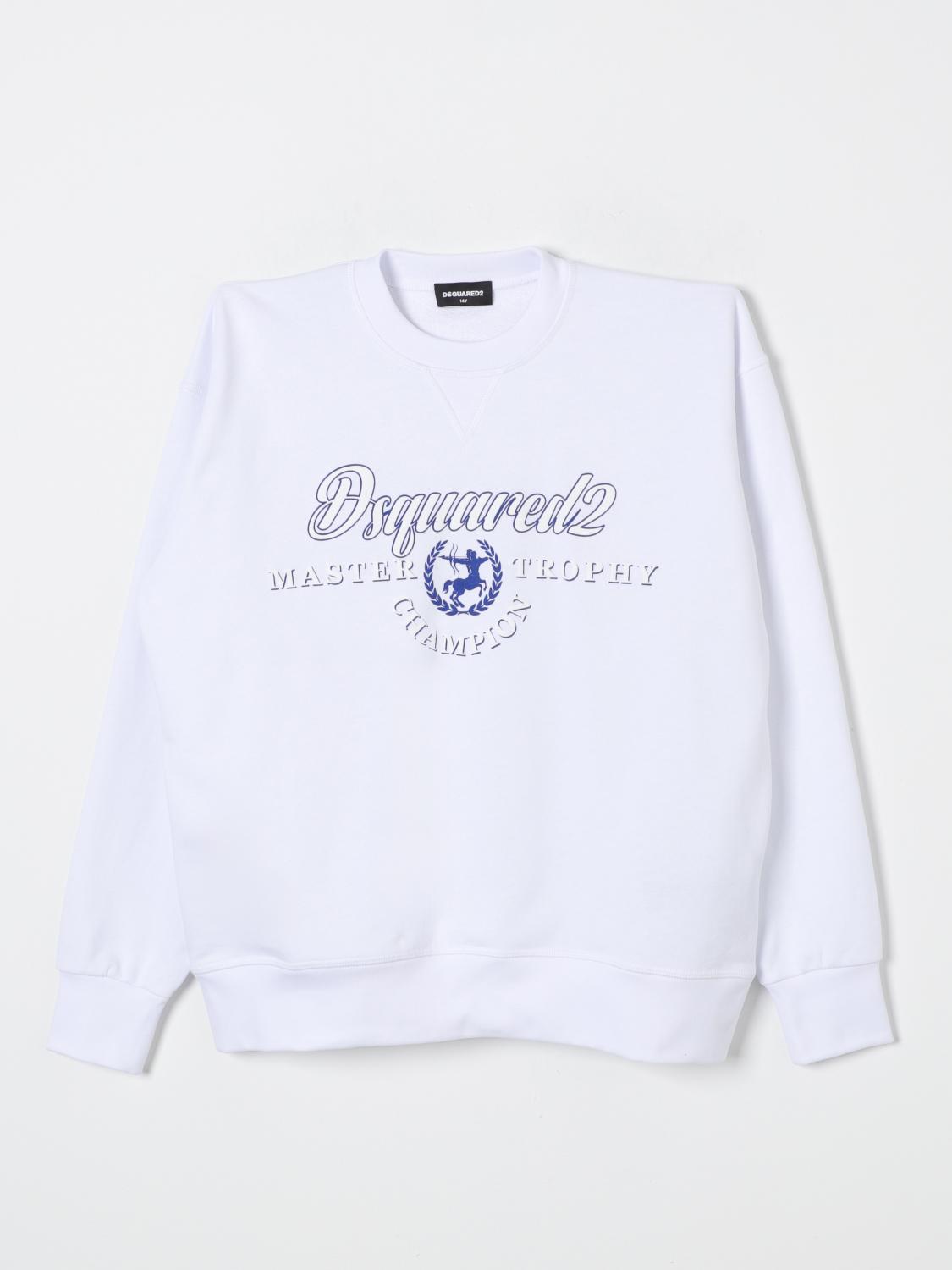 Shop Dsquared2 Sweater  Kids Color White In Weiss