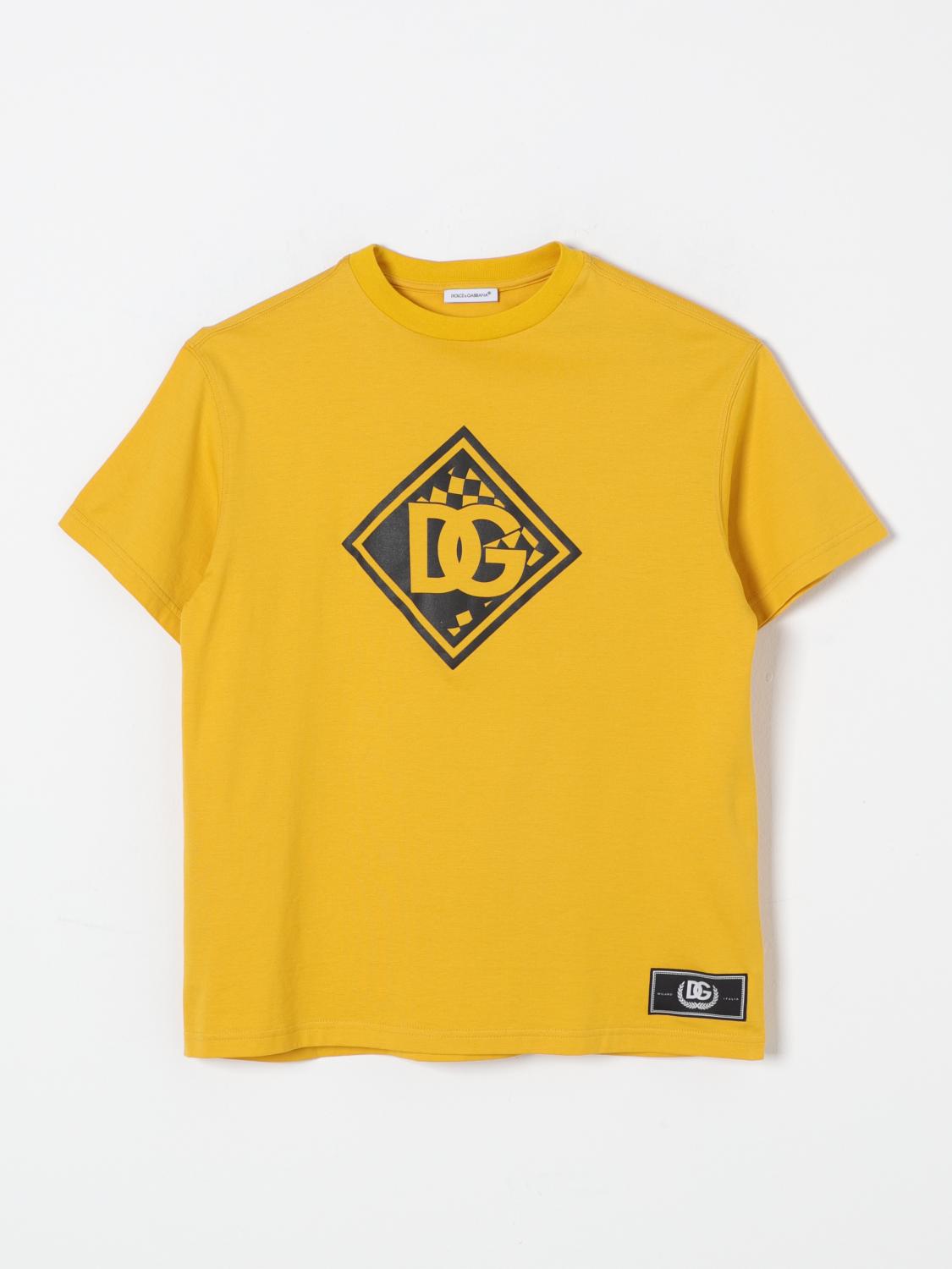 Shop Dolce & Gabbana T-shirt  Kids Color Yellow In Gelb