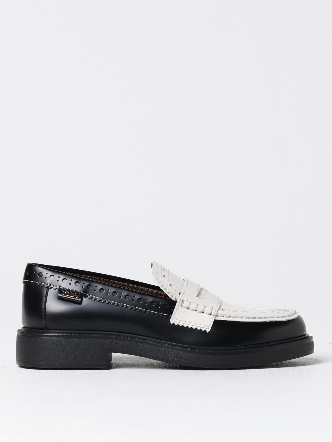 Tod's Brogue-trim Leather Loafers In Schwarz