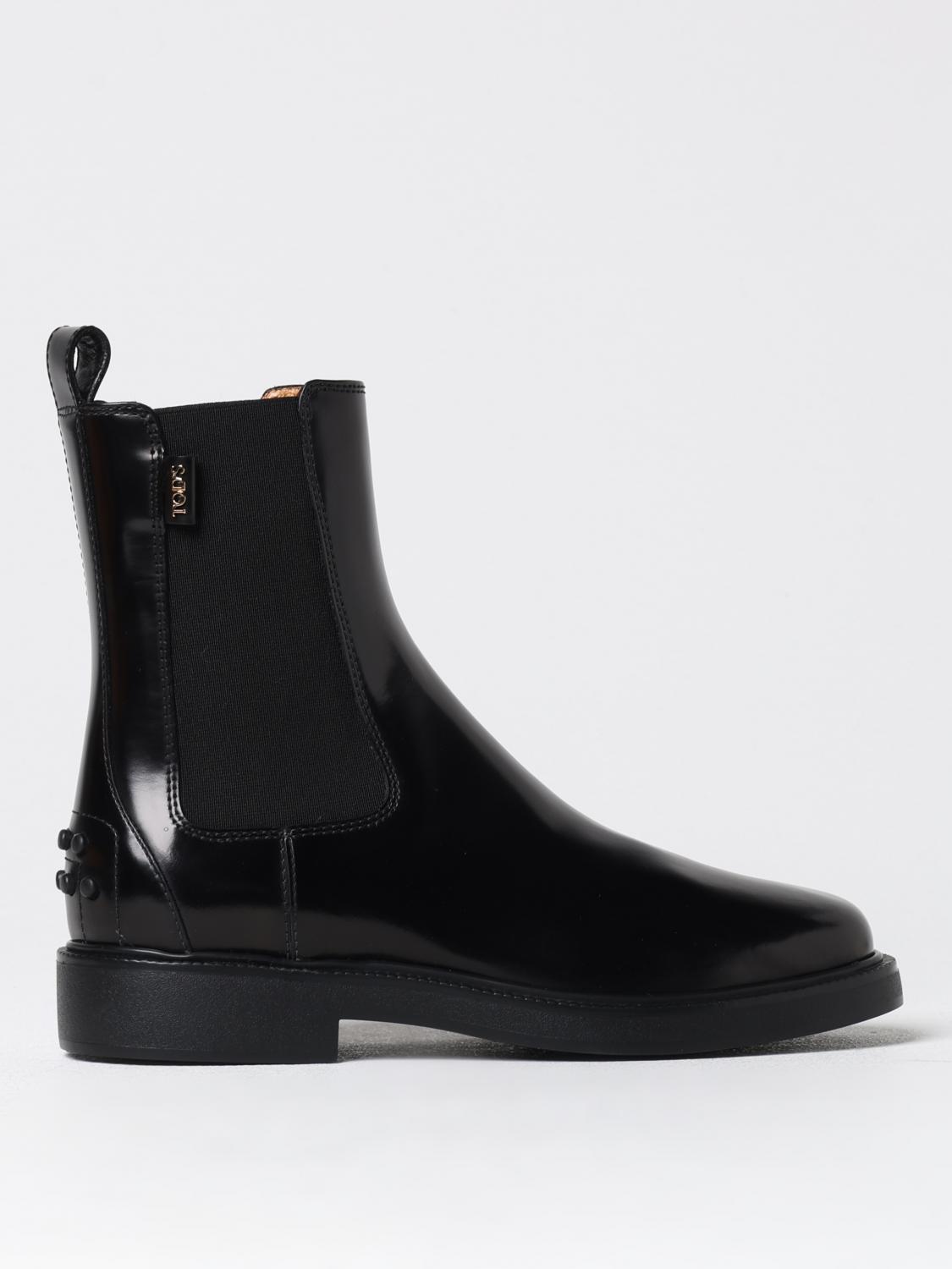 Tod's Tods Patent Leather Chelsea Boots In Black