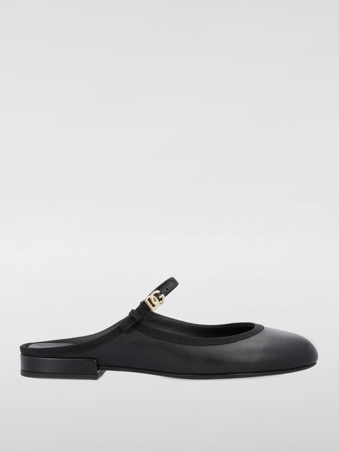 Shop Dolce & Gabbana Flat Shoes  Woman Color Black In 黑色