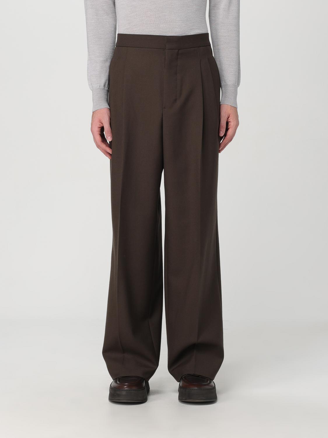 Shop Ami Alexandre Mattiussi Pants Ami Paris Men Color Coffee In Kaffee Braun