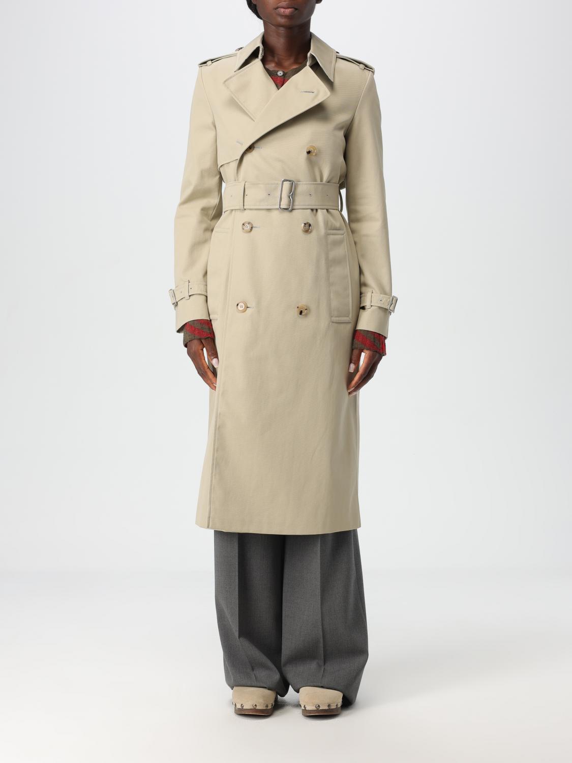 Shop Burberry Trench Coat  Woman Color Beige