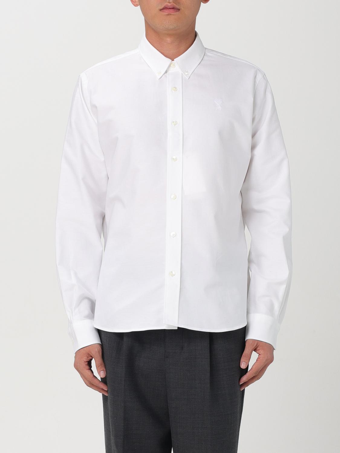 Shop Ami Alexandre Mattiussi Shirt Ami Paris Men Color White In Weiss