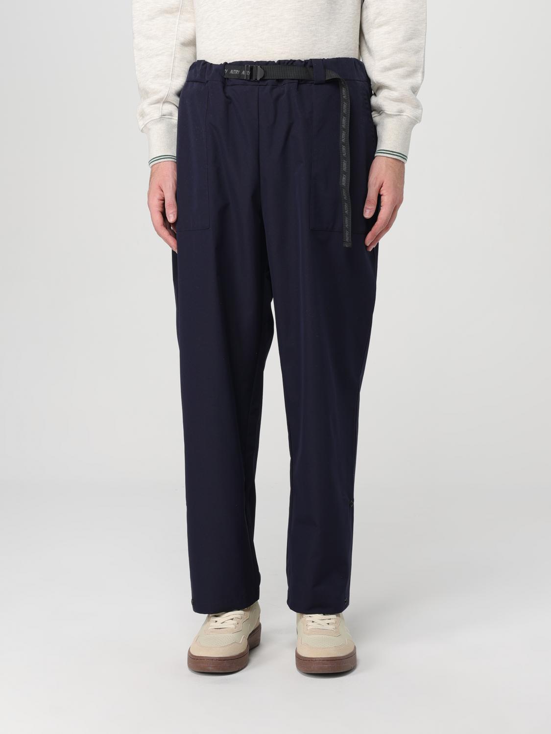 Shop Autry Pants Men Color Blue In Blau