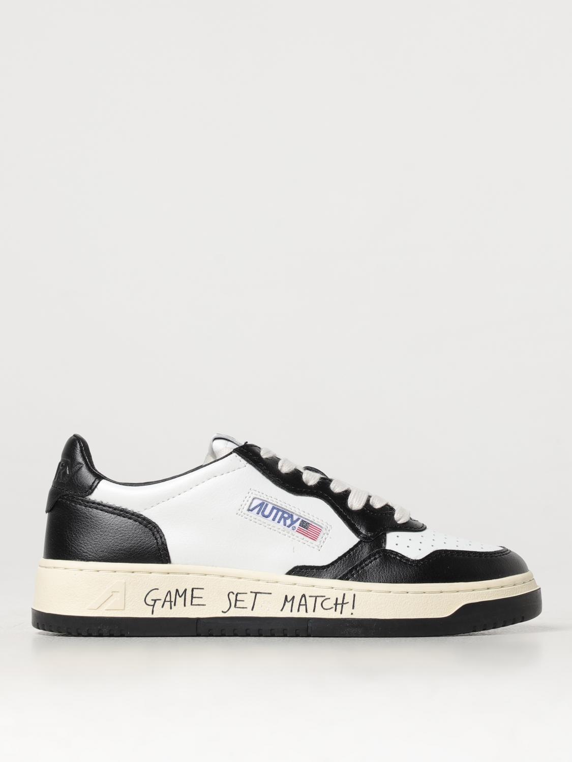 Autry Medalist Frayed-trim Leather Sneakers In Schwarz