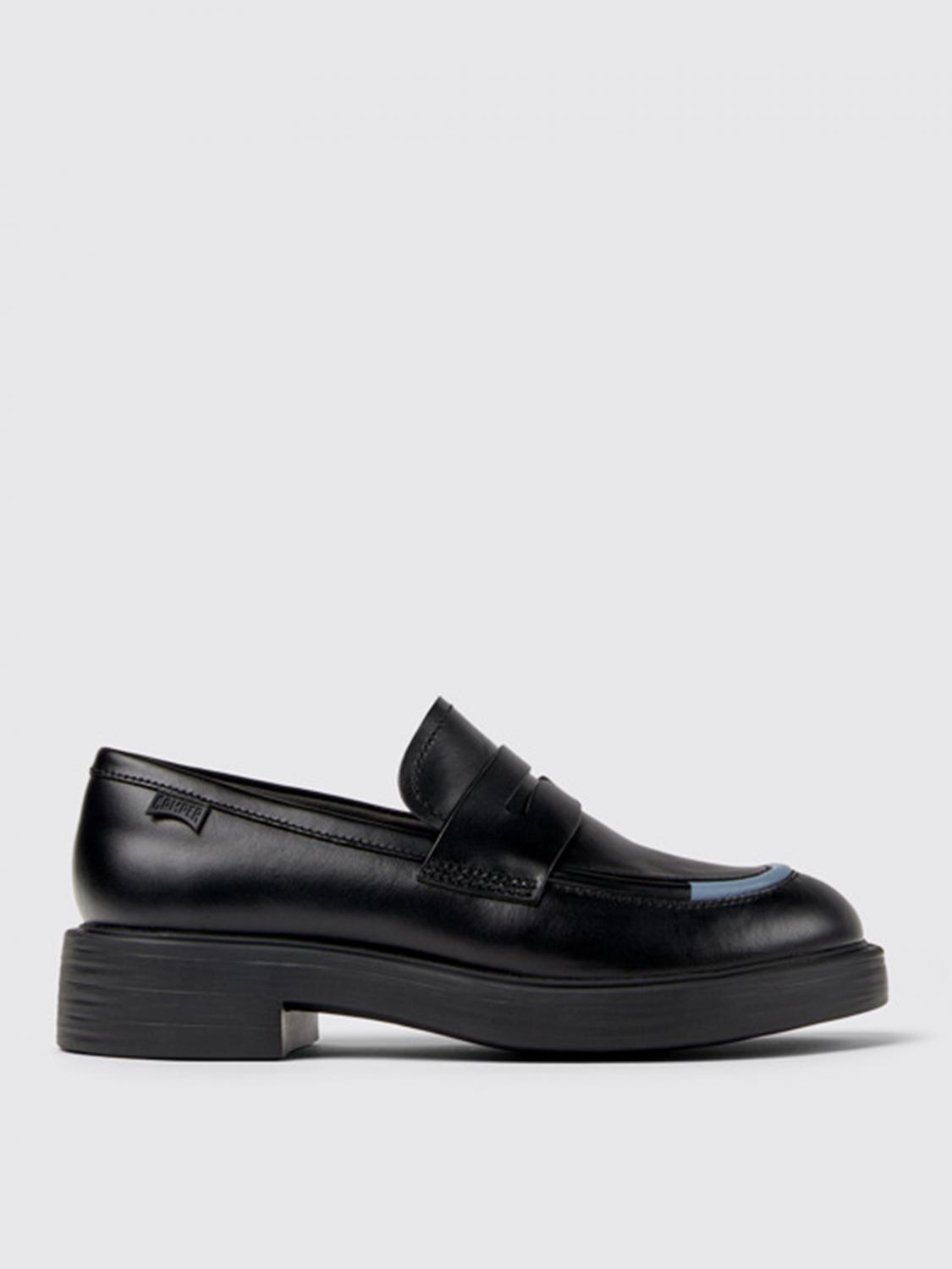 Shop Camper Loafers  Woman Color Black In Schwarz