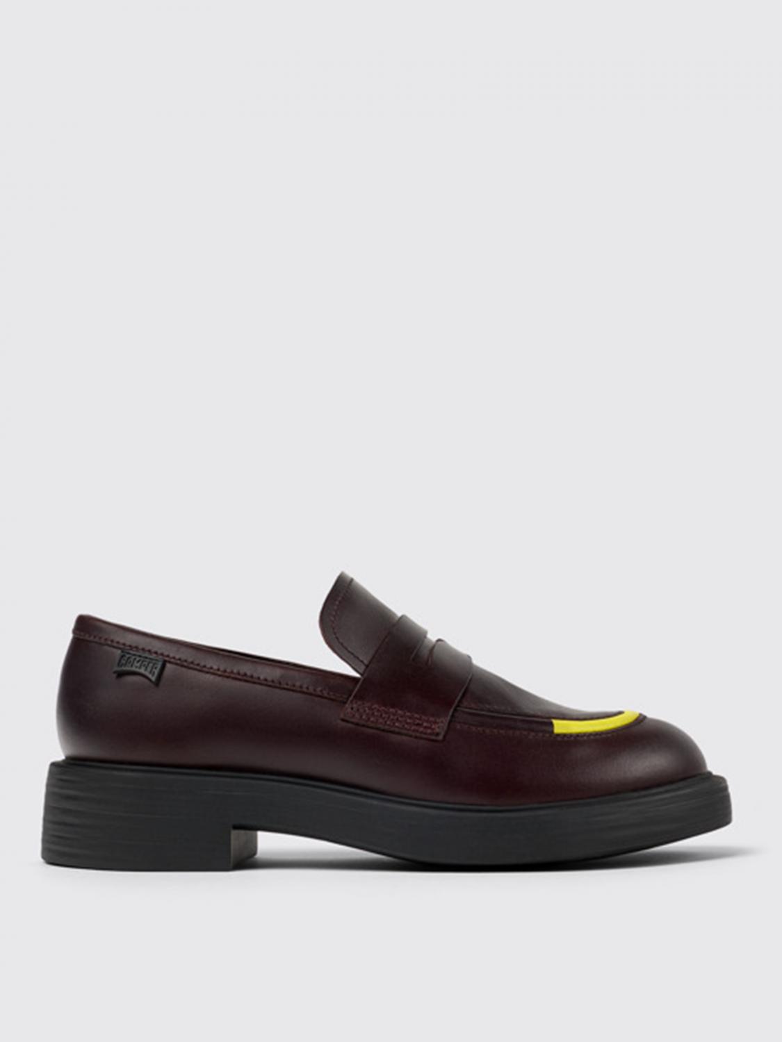 Shop Camper Loafers  Woman Color Burgundy In Burgunderrot