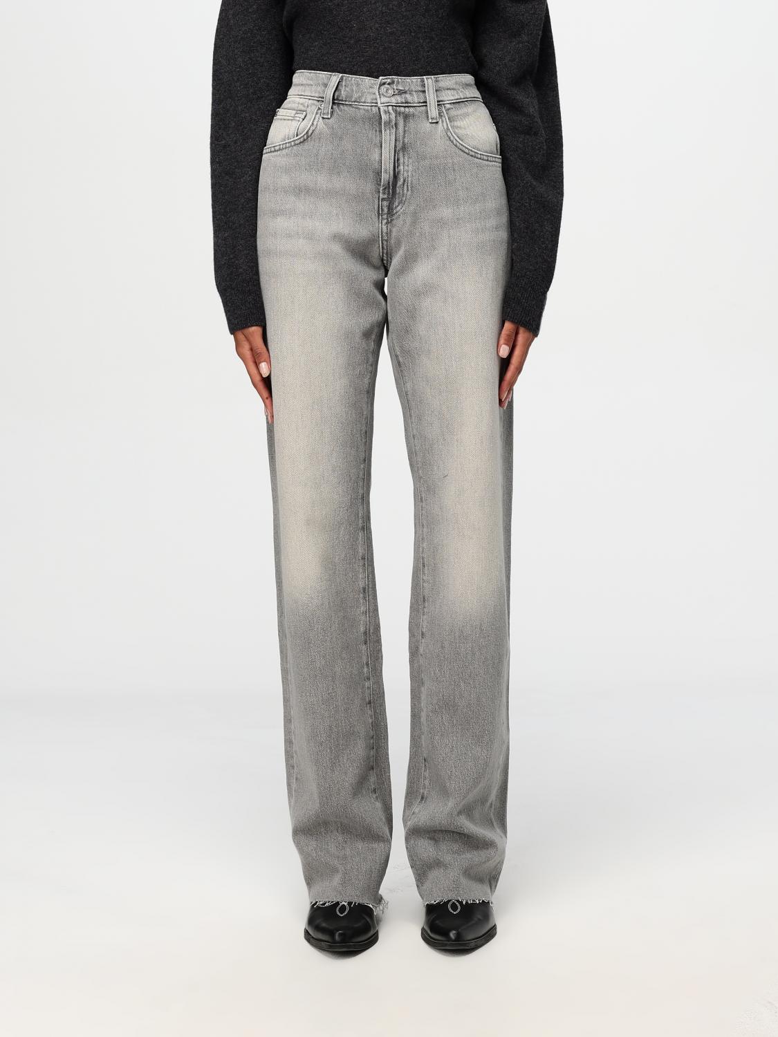 Shop 7 For All Mankind Jeans  Woman Color Grey In Grau