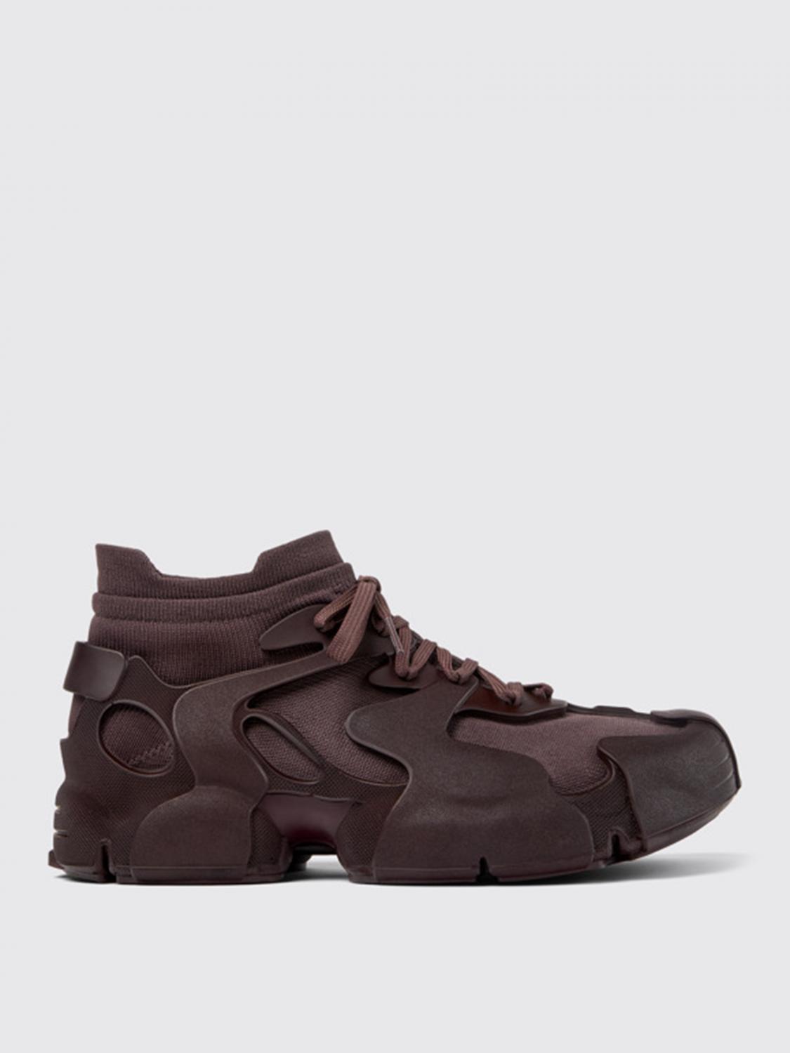 Camper Laced Sneakers In Burgundy