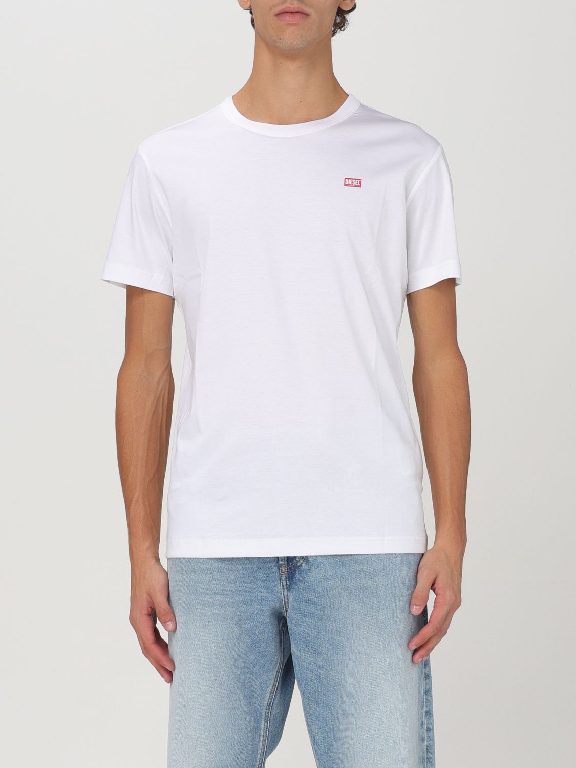 Shop Diesel T-shirt  Men Color White In Weiss