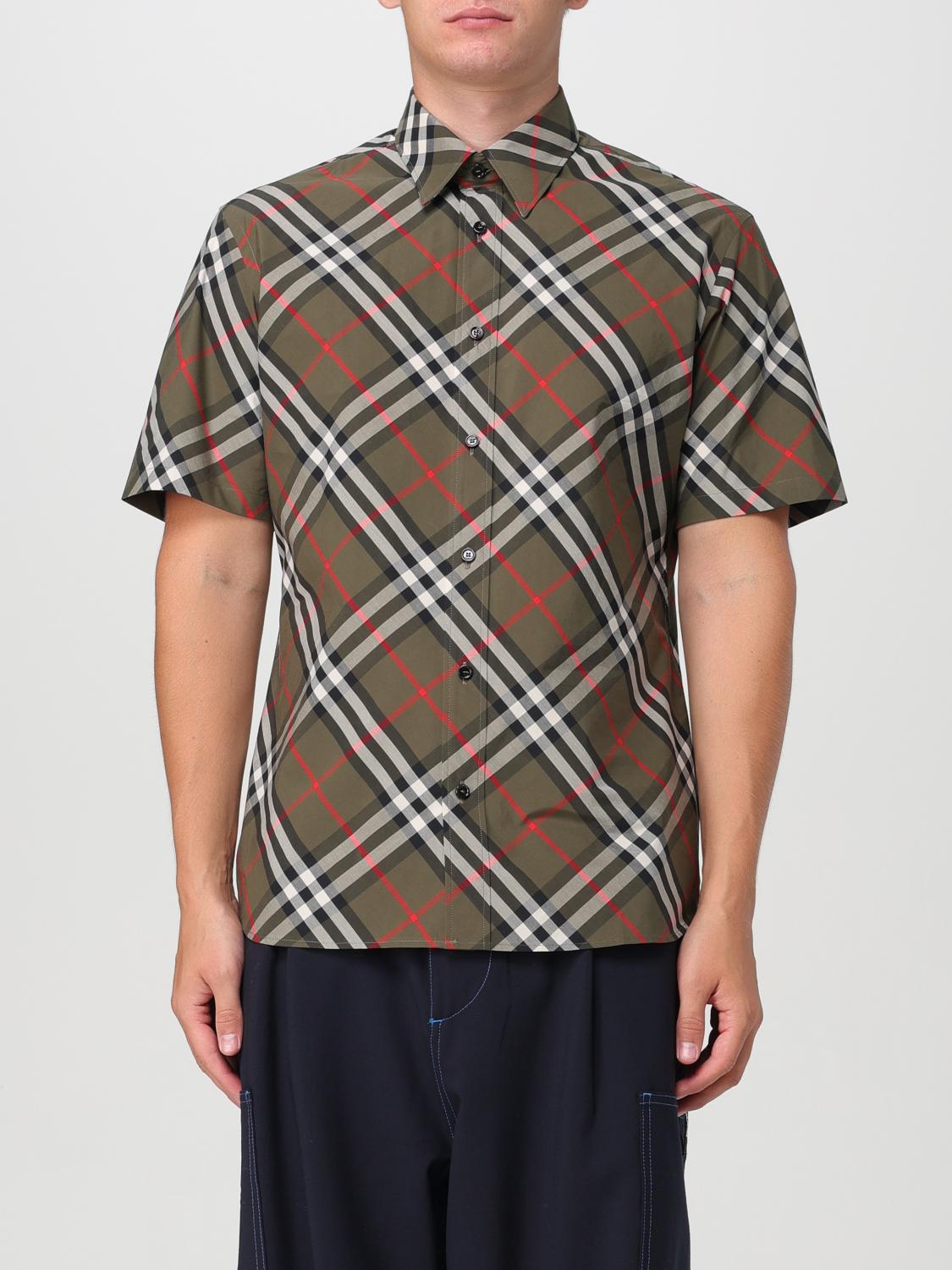 Shop Burberry Shirt  Men Color Multicolor In 印花/多色