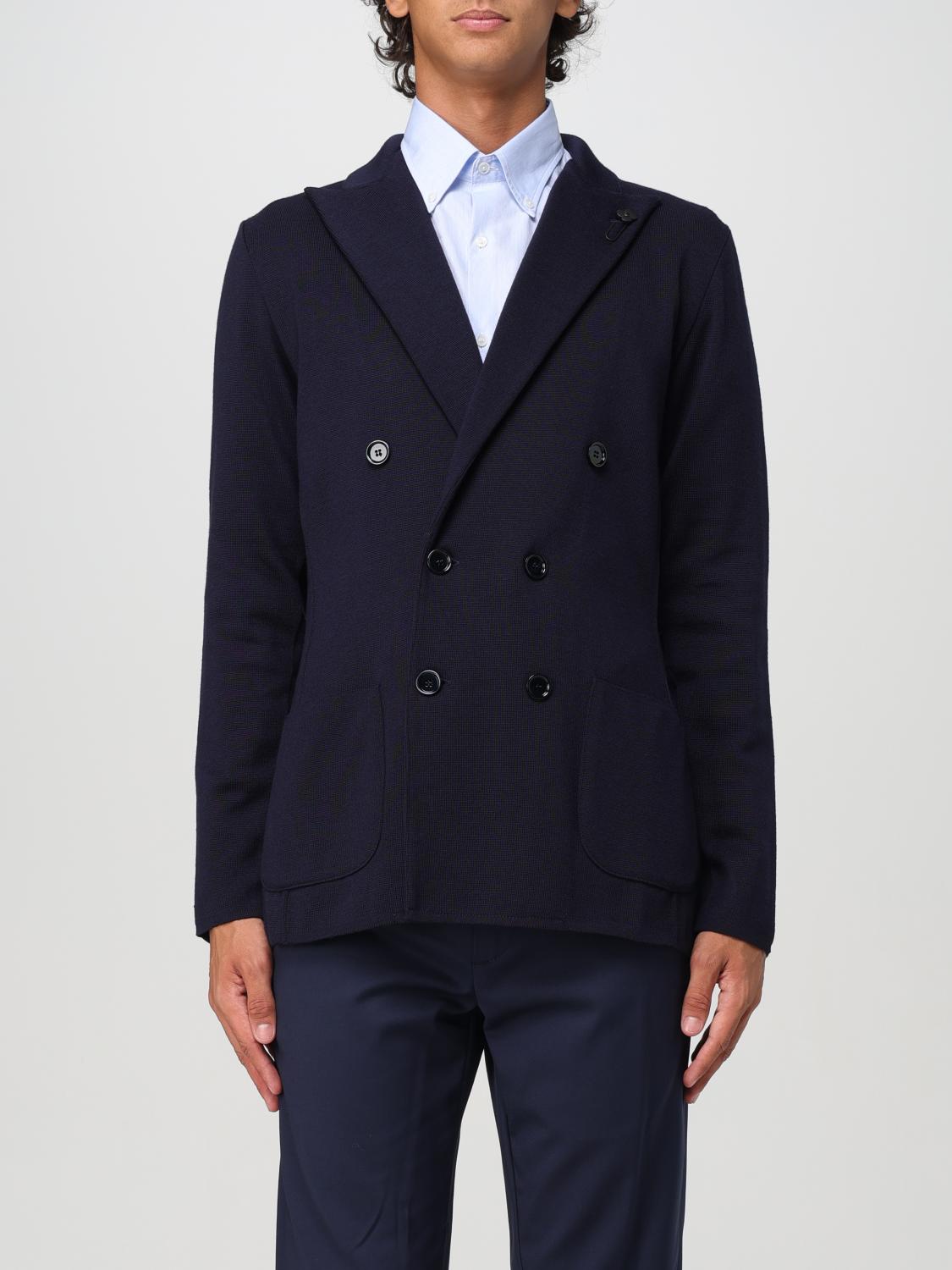 Shop Lardini Blazer  Men Color Blue