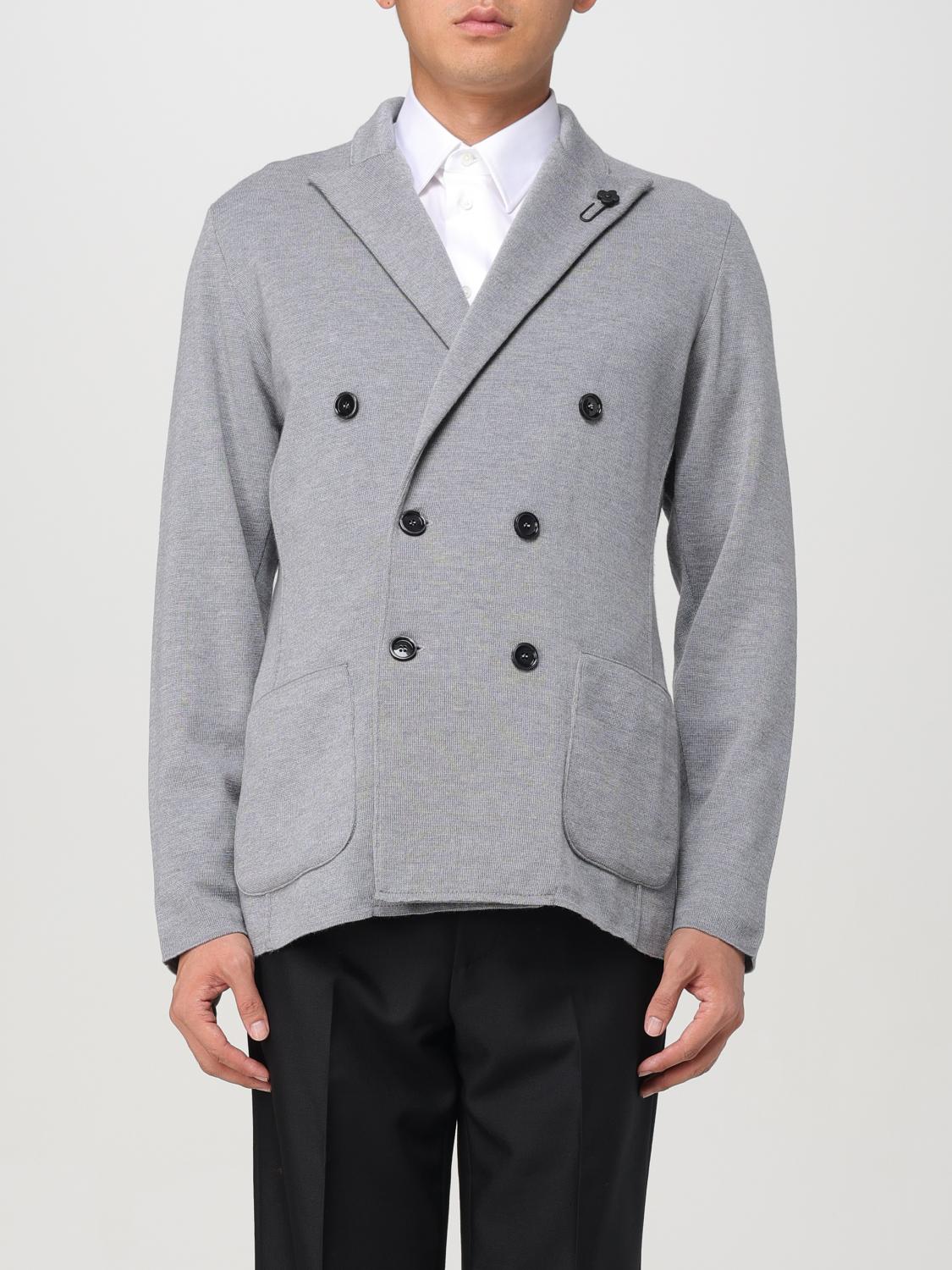 Shop Lardini Blazer  Men Color Grey