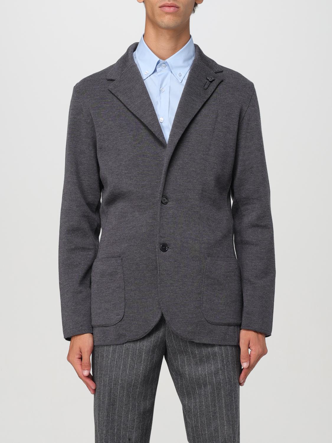 Shop Lardini Blazer  Men Color Grey