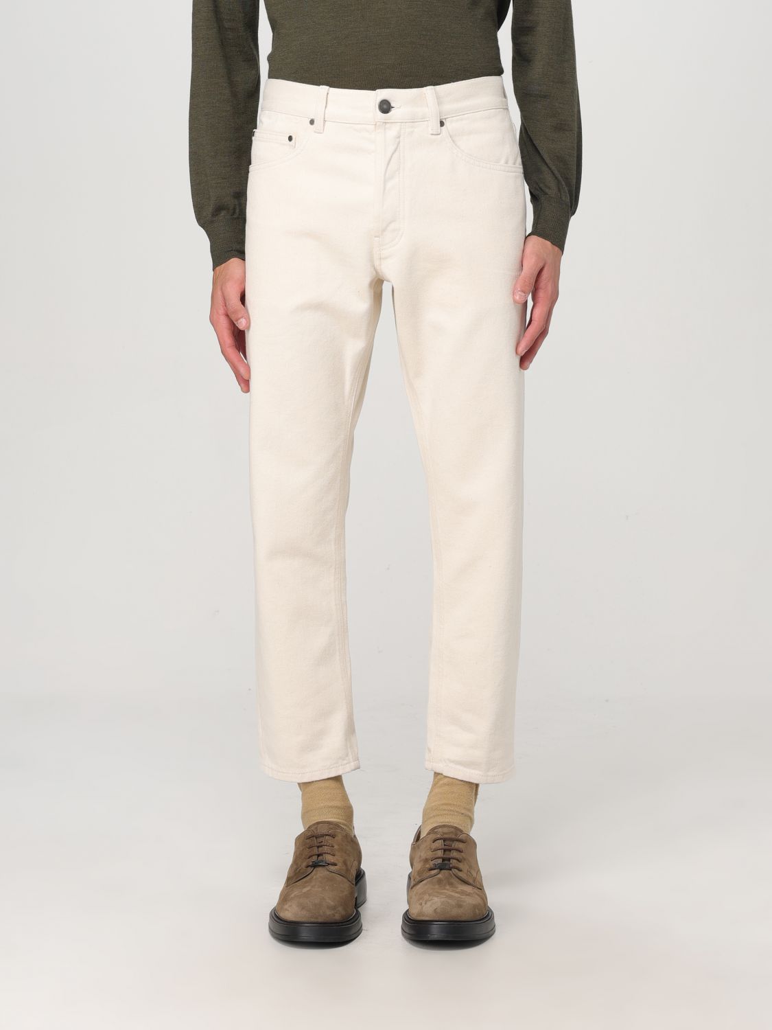 Shop Lardini Jeans  Men Color White In Weiss