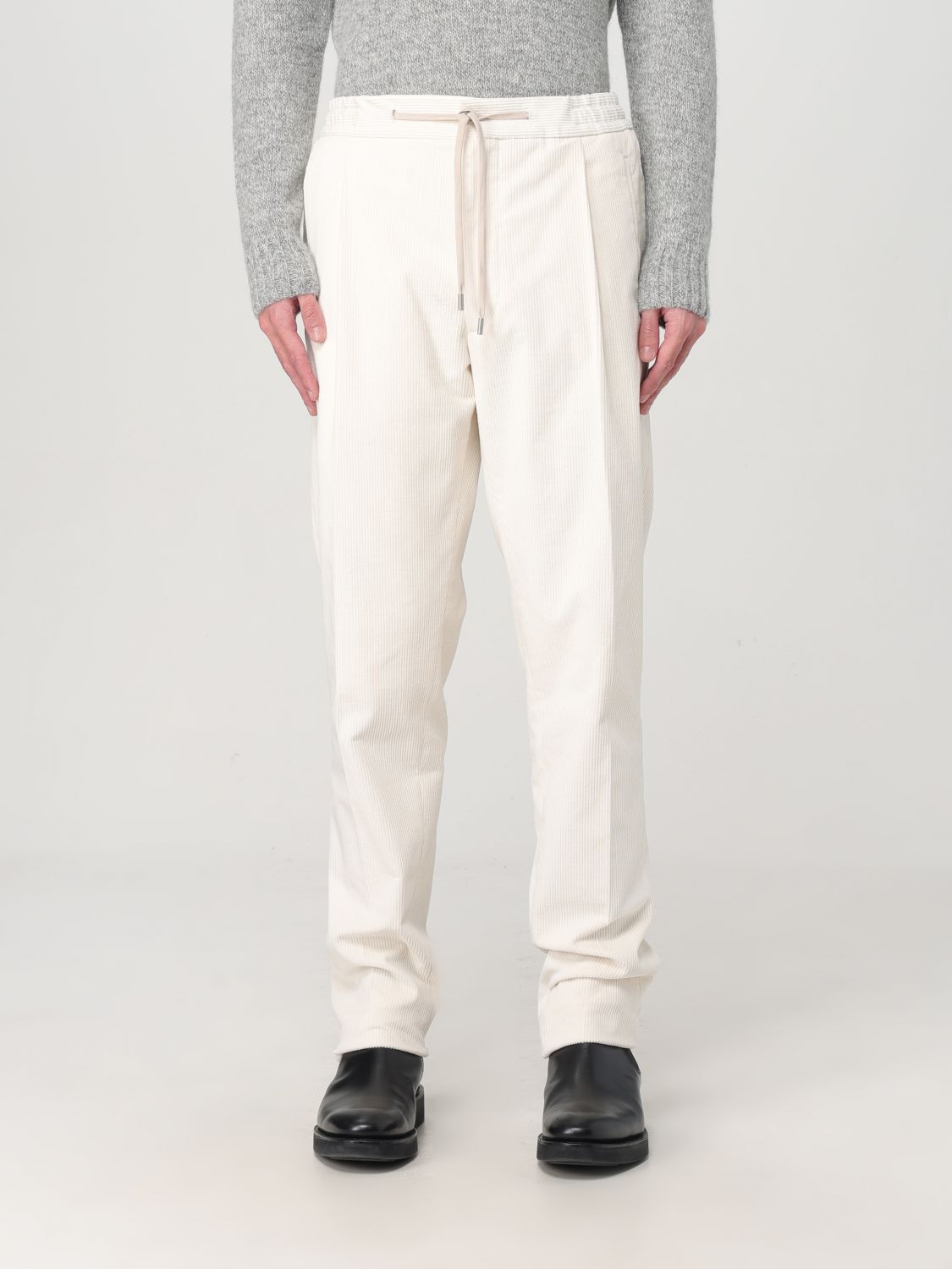 Shop Lardini Pants  Men Color White In Weiss