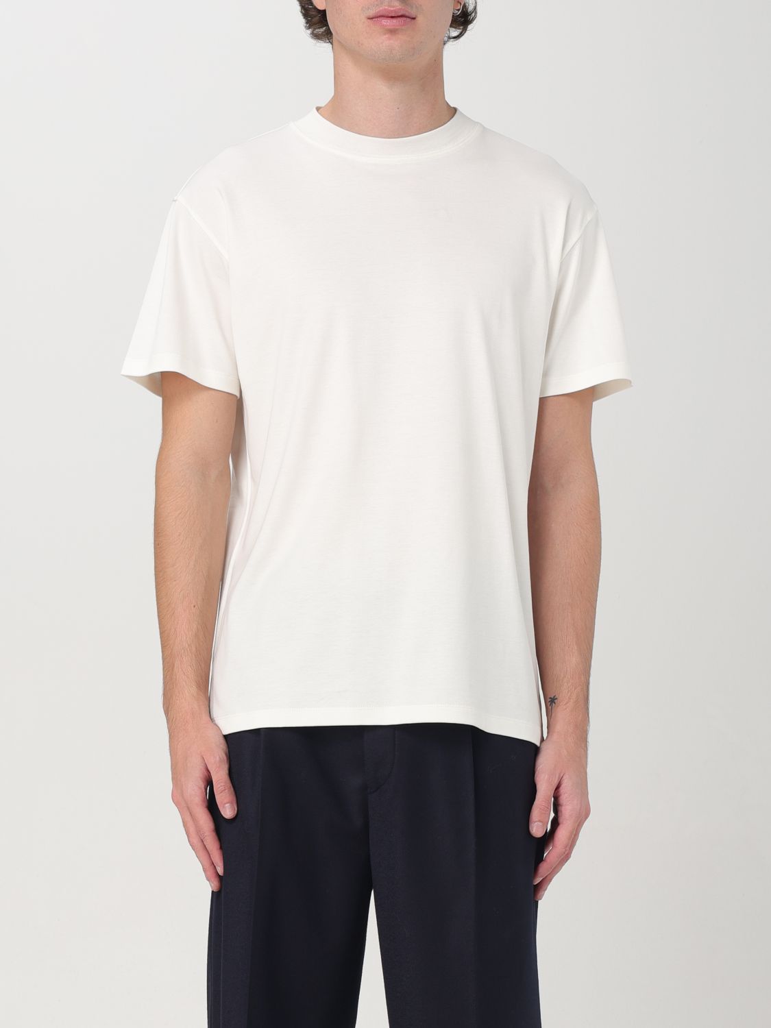 Shop Lardini T-shirt  Men Color White In Weiss