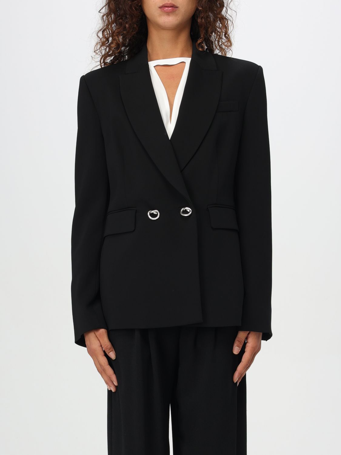 Shop Pinko Blazer  Woman Color Black In Schwarz