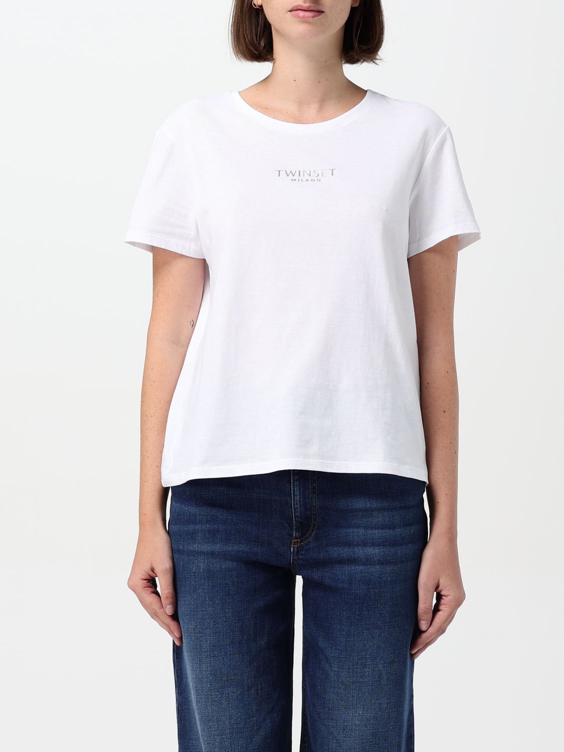 Twinset Polo Shirt  Woman Color White In Weiss