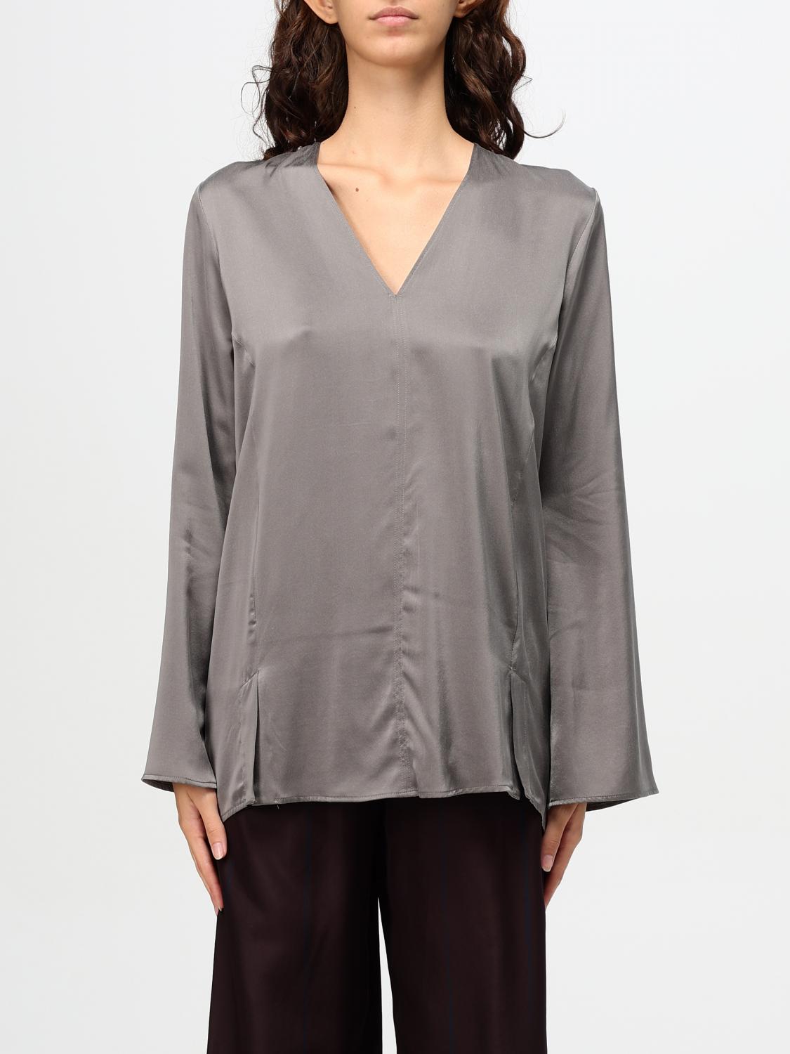 Shop Alysi Top  Woman Color Grey In Grau