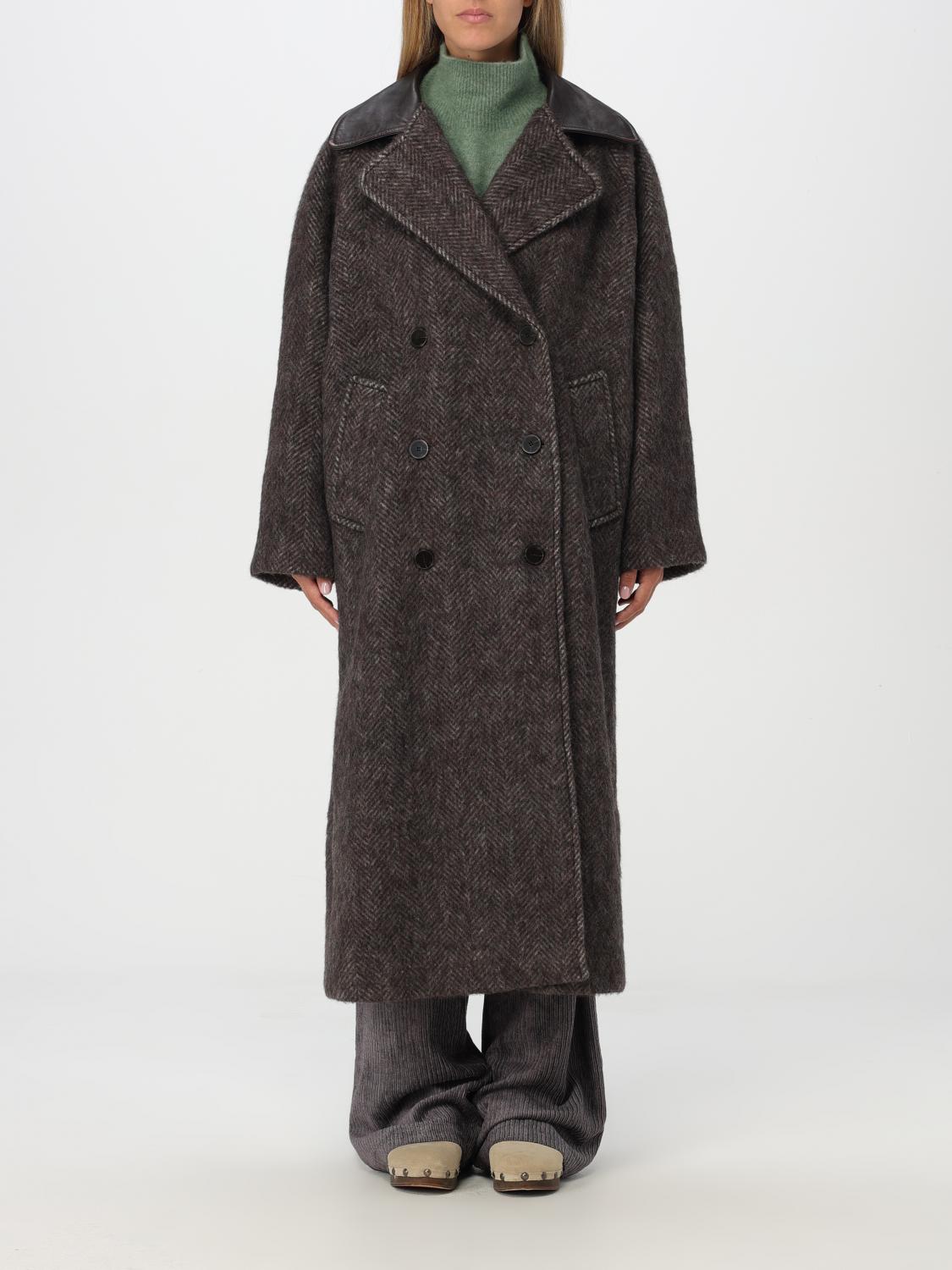 Shop Alysi Coat  Woman Color Brown In Braun