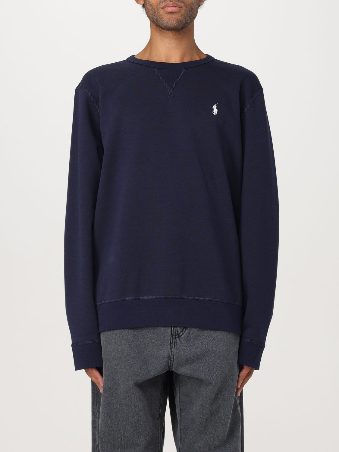 Shop Polo Ralph Lauren Sweatshirt  Men Color Blue In Blau