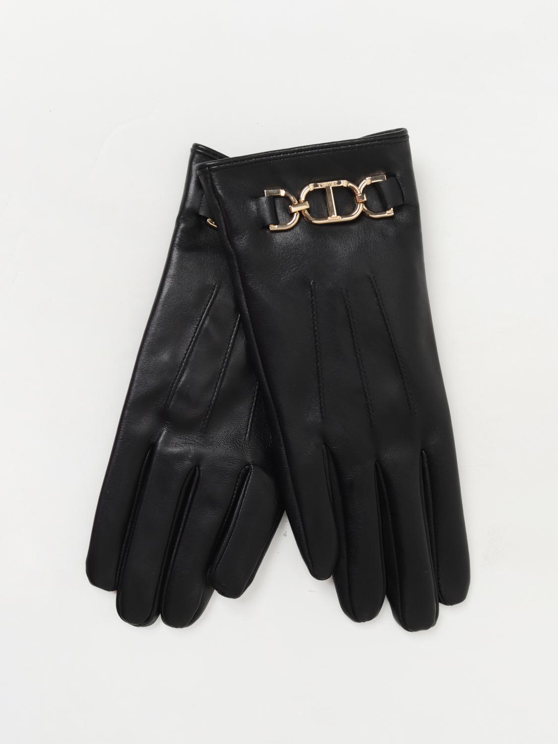 Gloves TWINSET Woman color Black